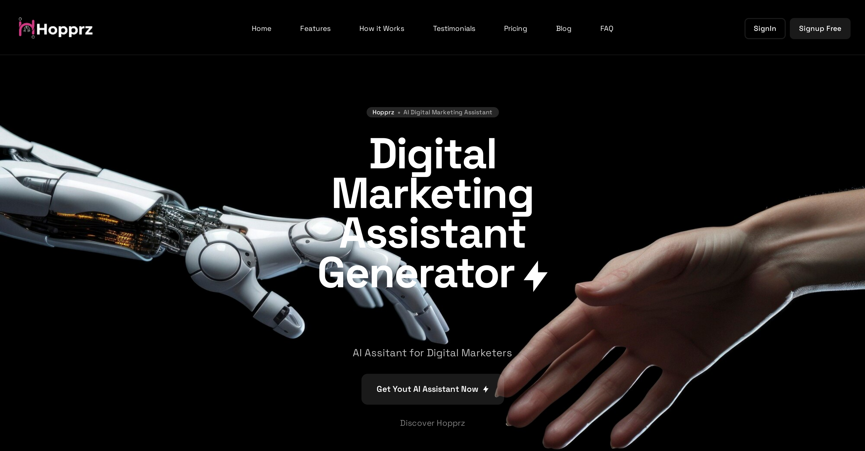 Hopprz - Screenshot showing the interface and features of this AI tool
