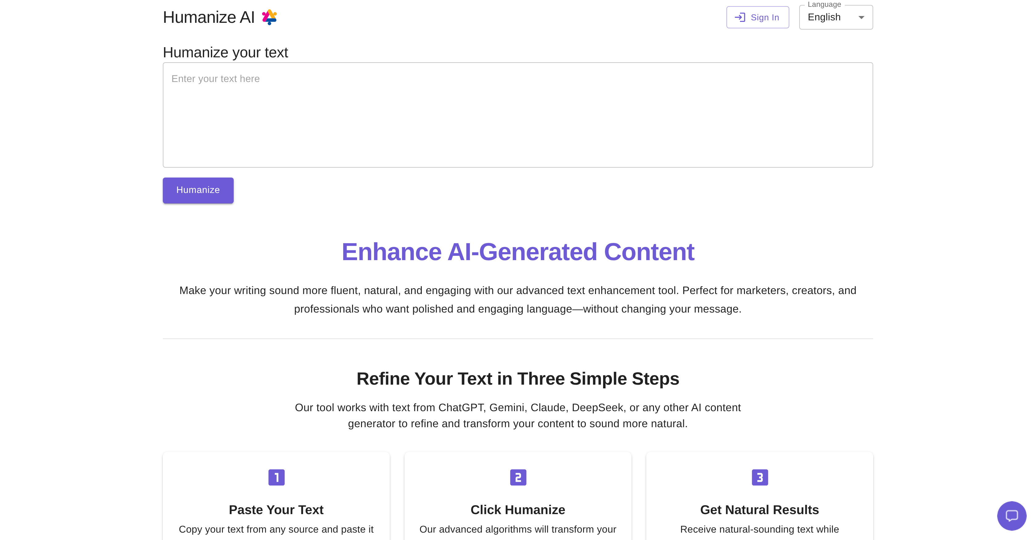 Humanize AI Text by Akazila - Screenshot showing the interface and features of this AI tool