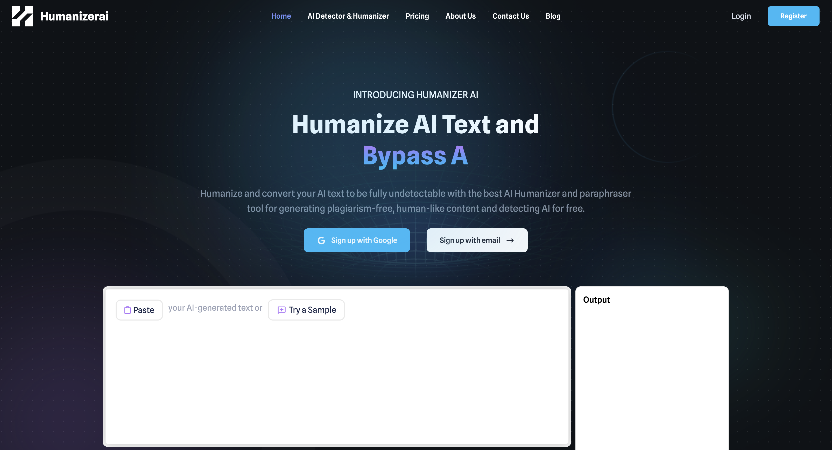 Humanizer AI - Screenshot showing the interface and features of this AI tool