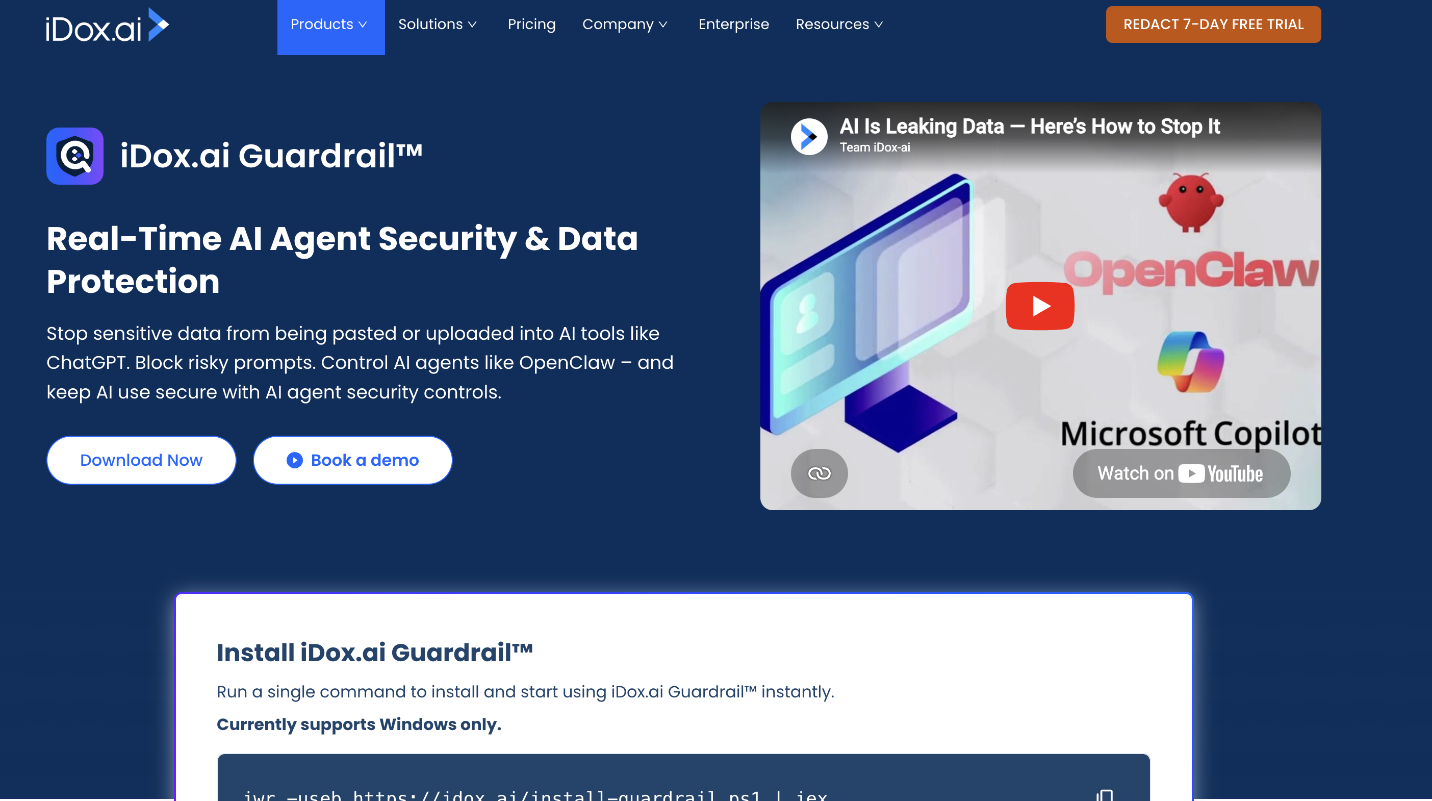 iDox.ai Guardrail - Screenshot showing the interface and features of this AI tool