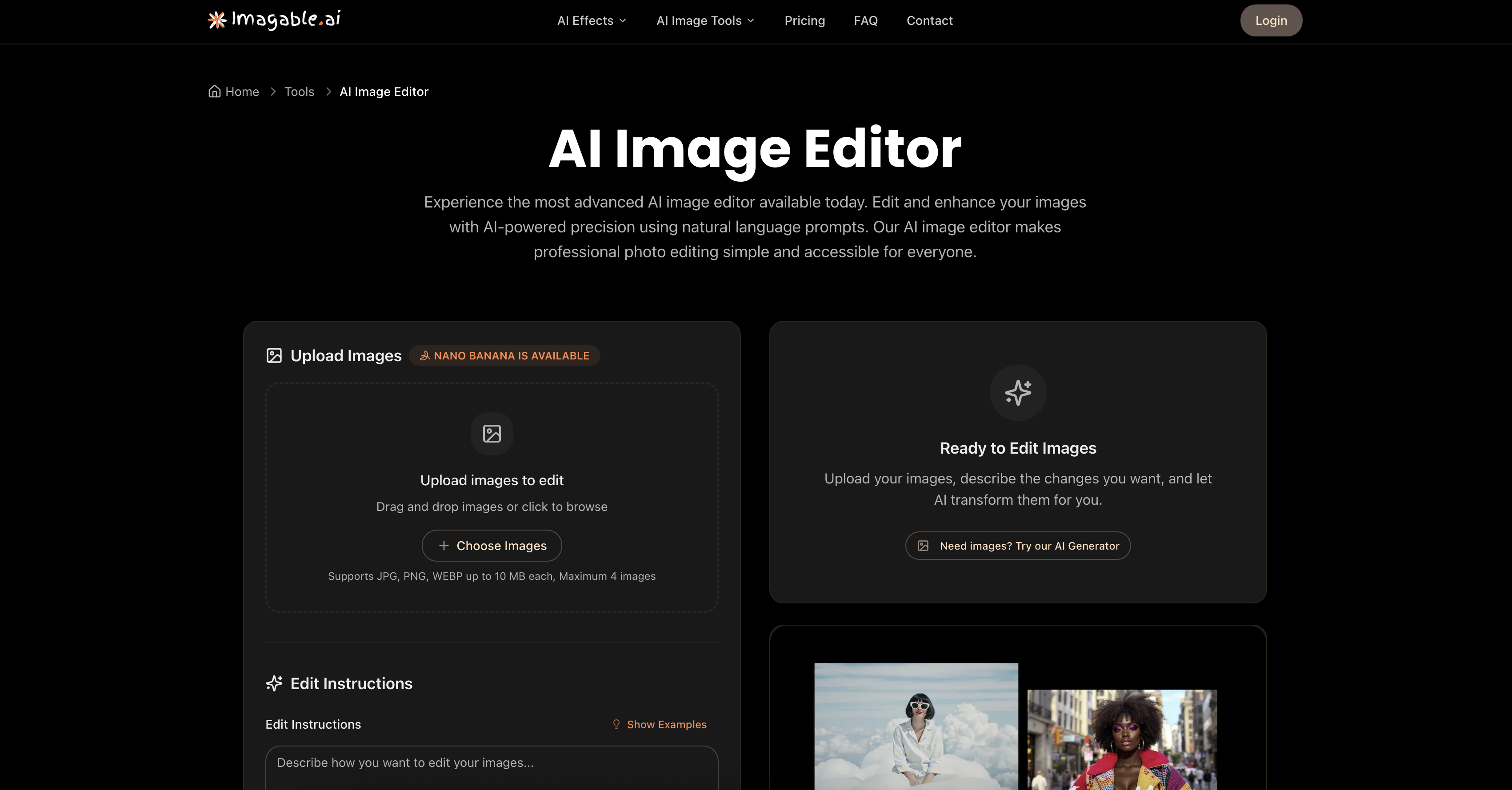 Imagable | AI Image Editor - Screenshot showing the interface and features of this AI tool