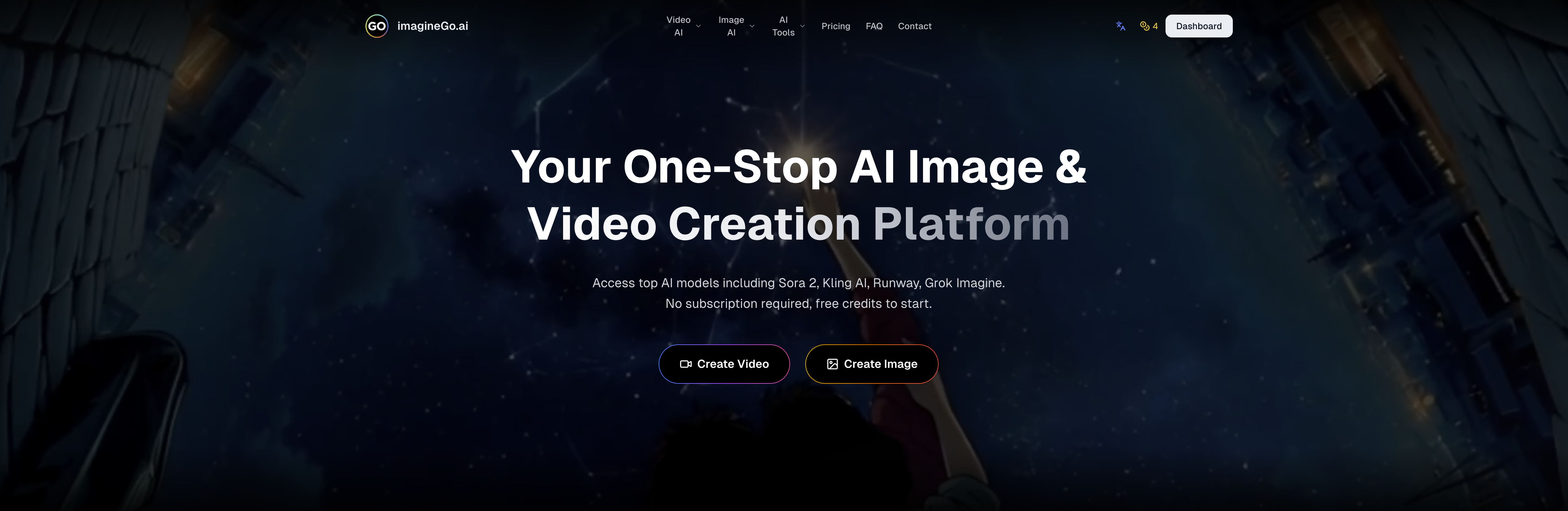 ImagineGo - Screenshot showing the interface and features of this AI tool