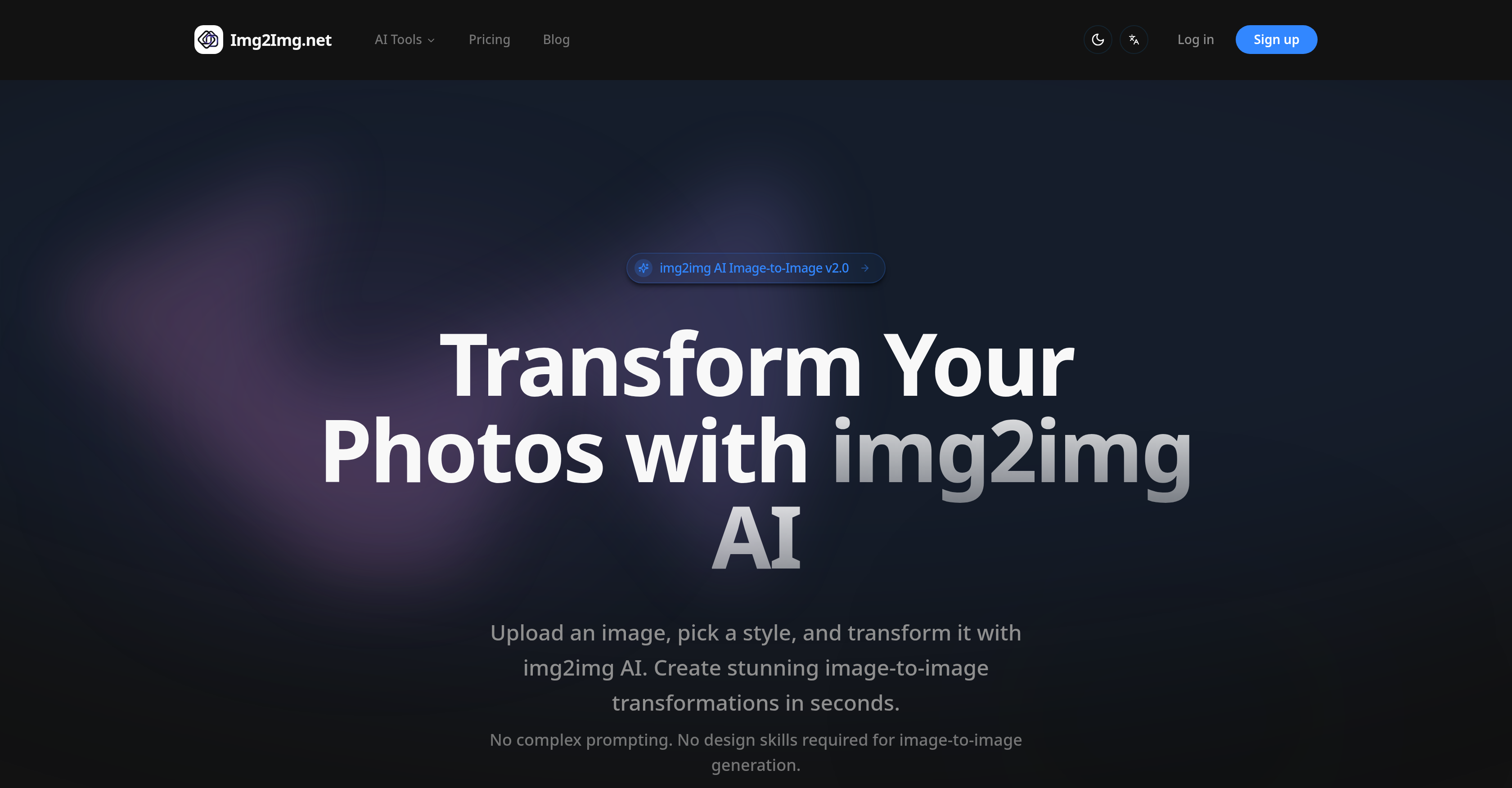 Img2Img.net AI - Screenshot showing the interface and features of this AI tool
