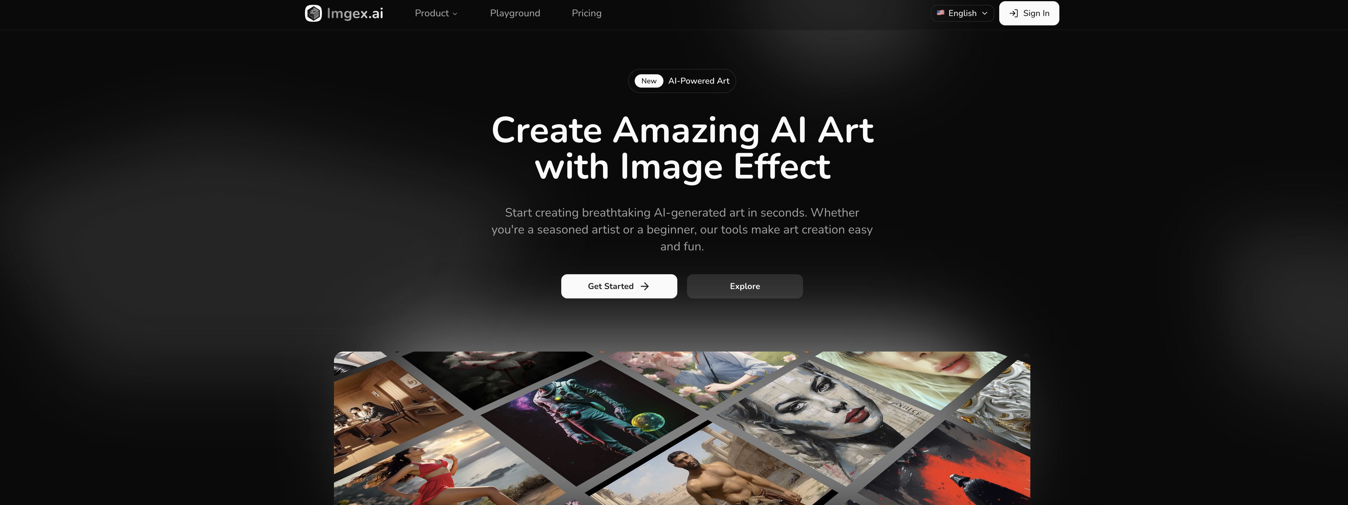 Imgex.ai - Screenshot showing the interface and features of this AI tool