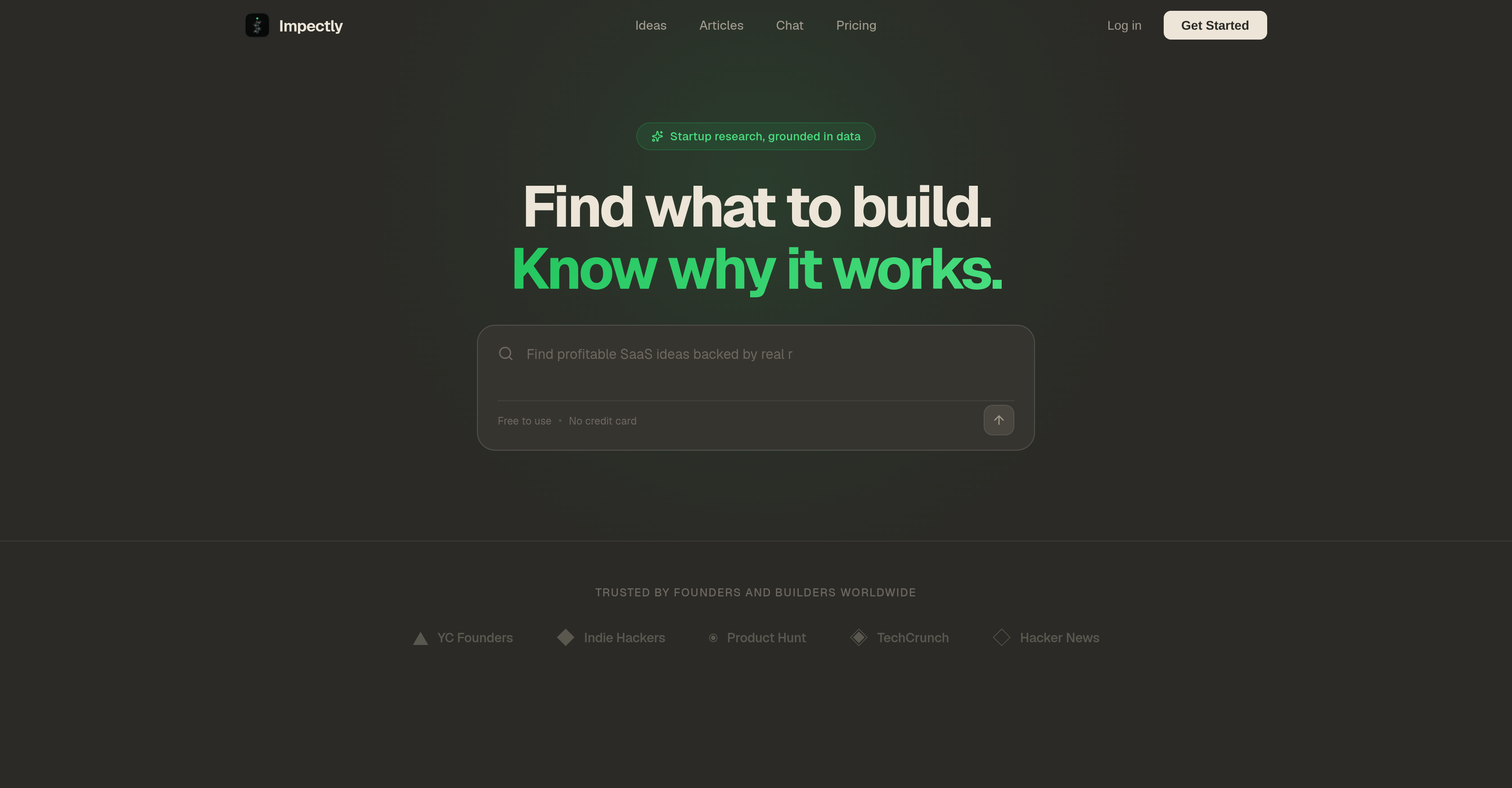 Impectly - Screenshot showing the interface and features of this AI tool