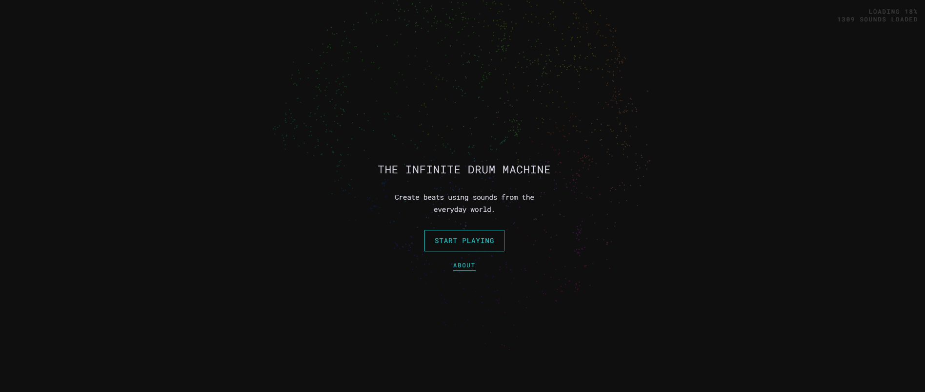 Infinite Drum Machine - Screenshot showing the interface and features of this AI tool