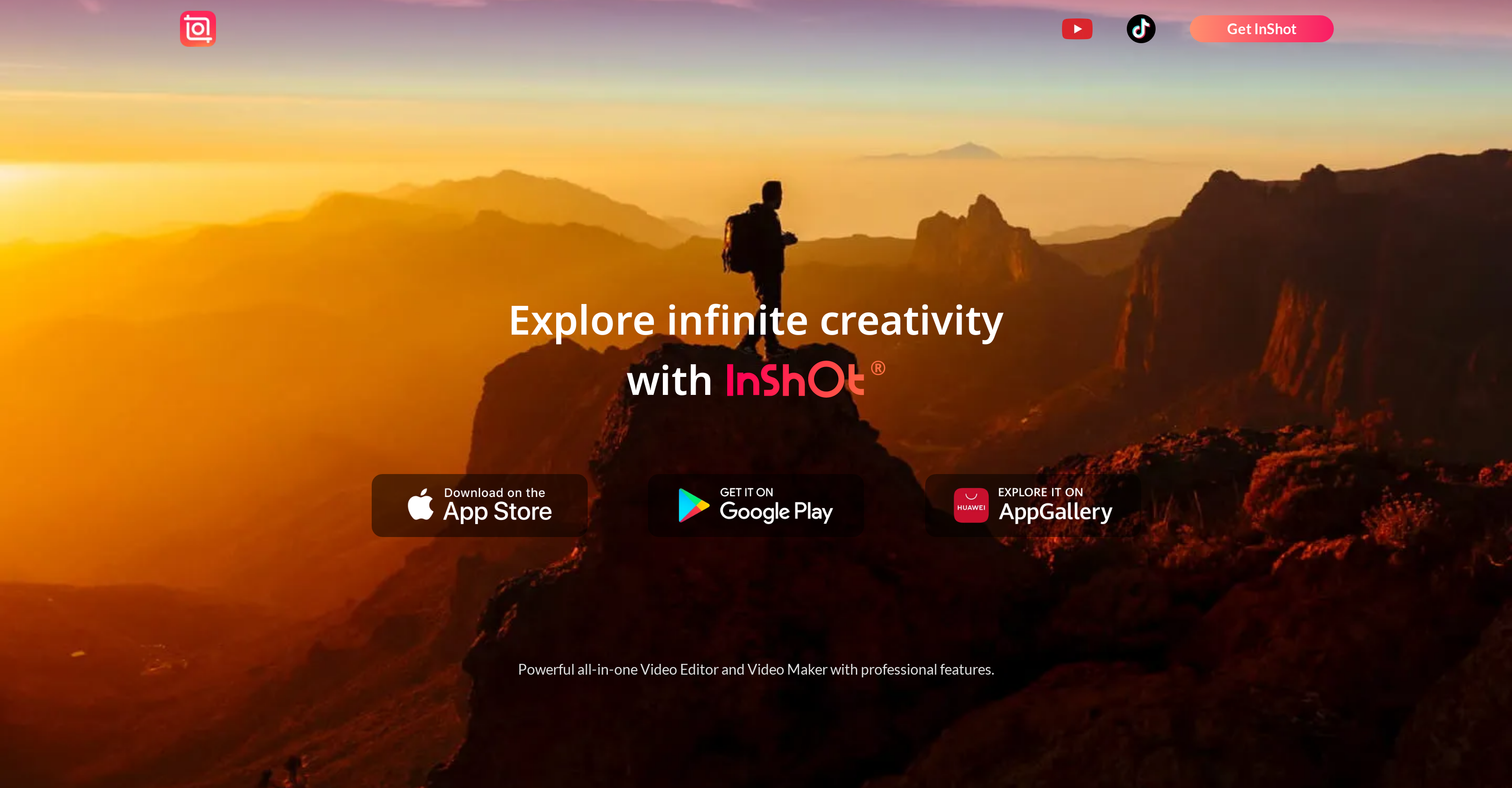 InShot - Screenshot showing the interface and features of this AI tool