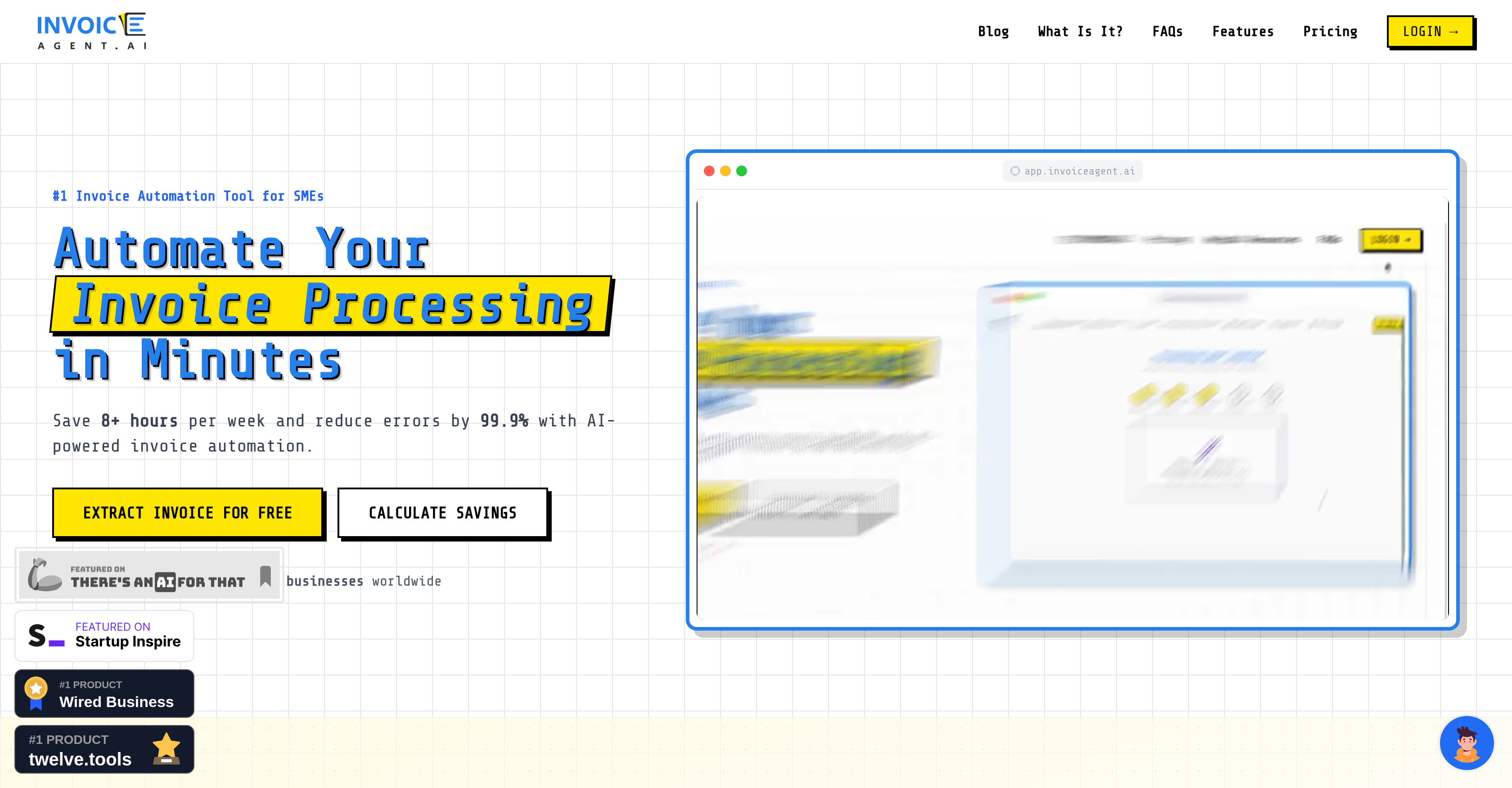 InvoiceAgent - Screenshot showing the interface and features of this AI tool