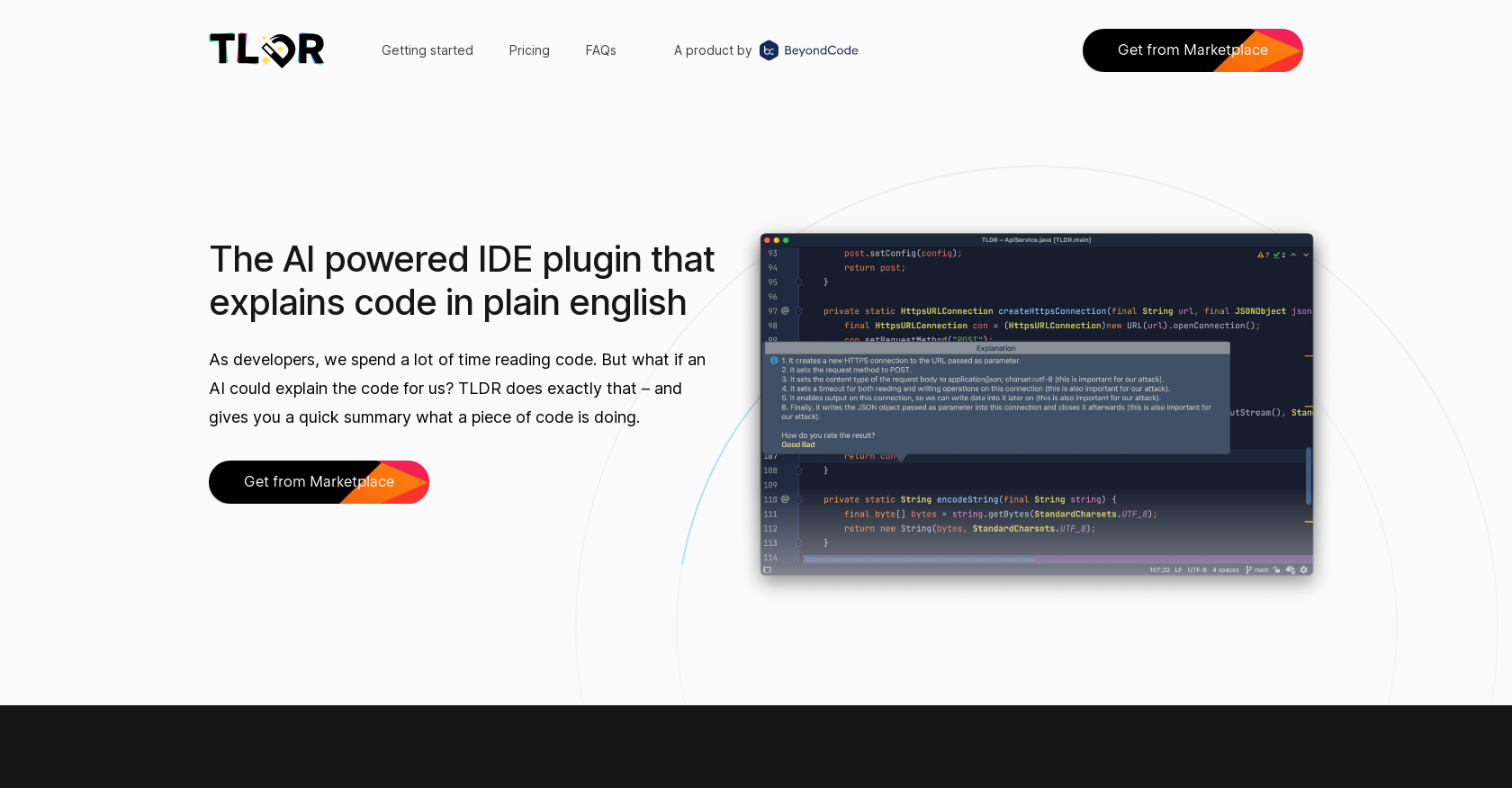 Jetbrains IDE Plugin - Screenshot showing the interface and features of this AI tool