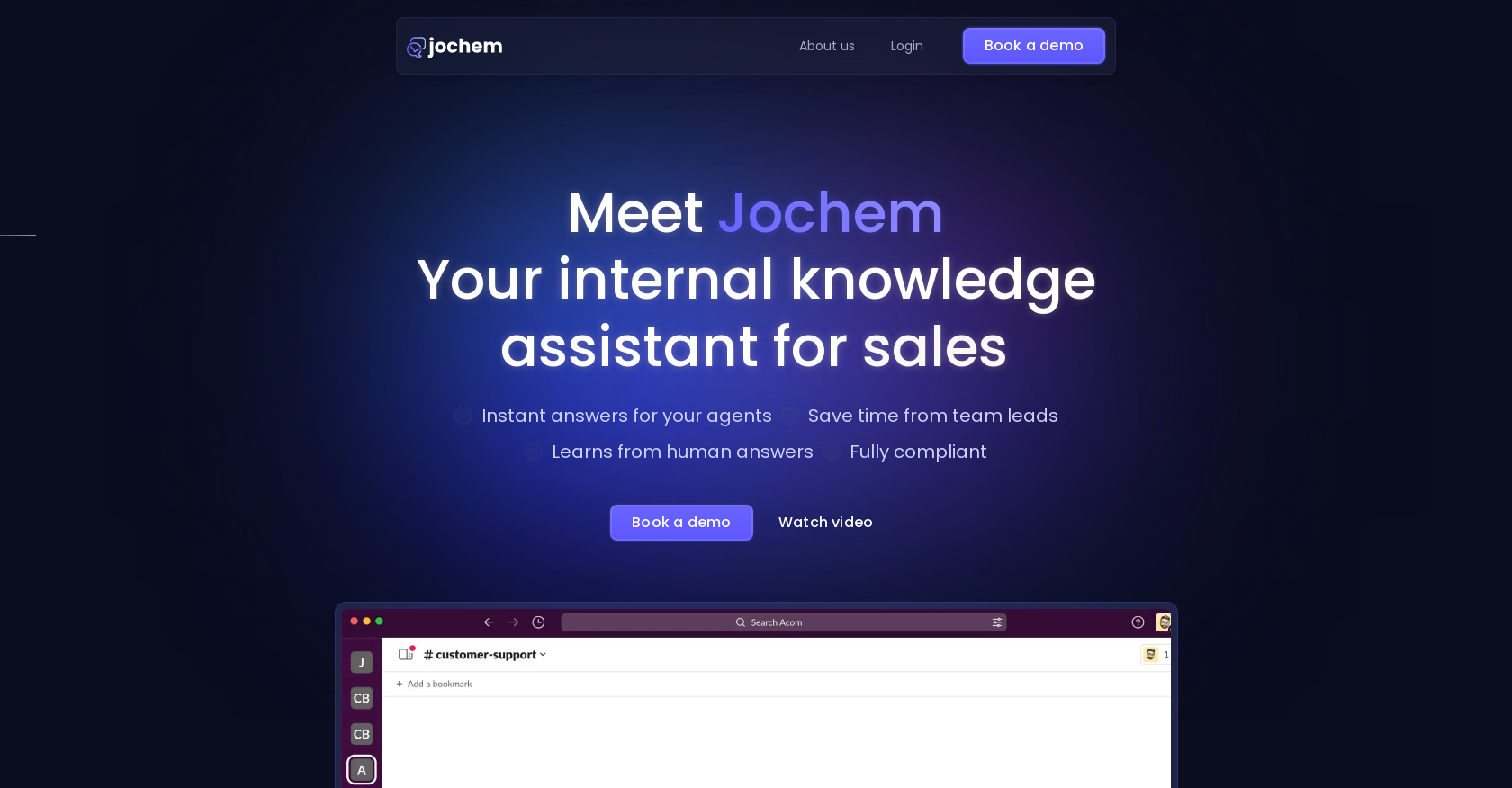 Jochem - Screenshot showing the interface and features of this AI tool