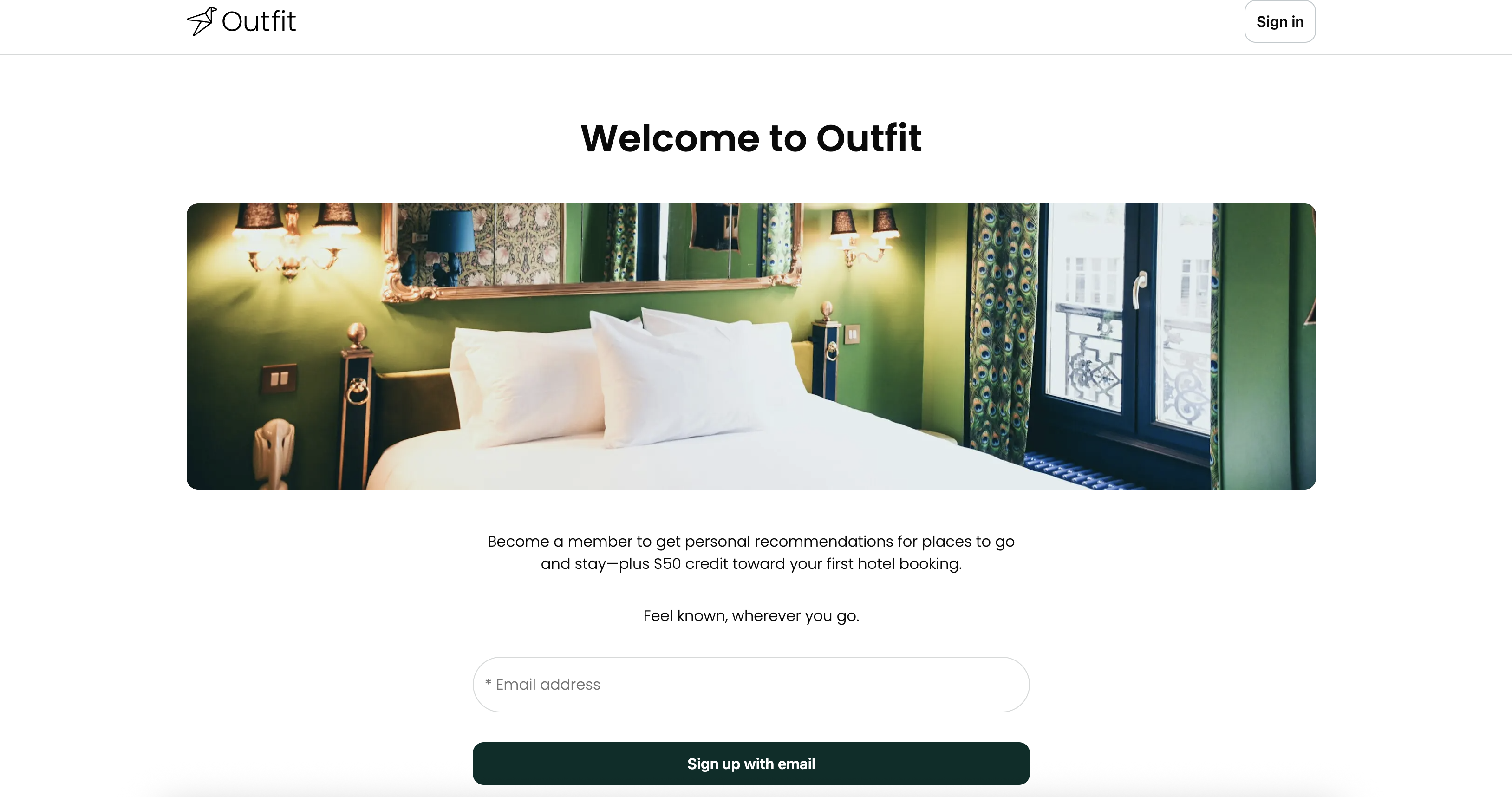 Outfit - Screenshot showing the interface and features of this AI tool