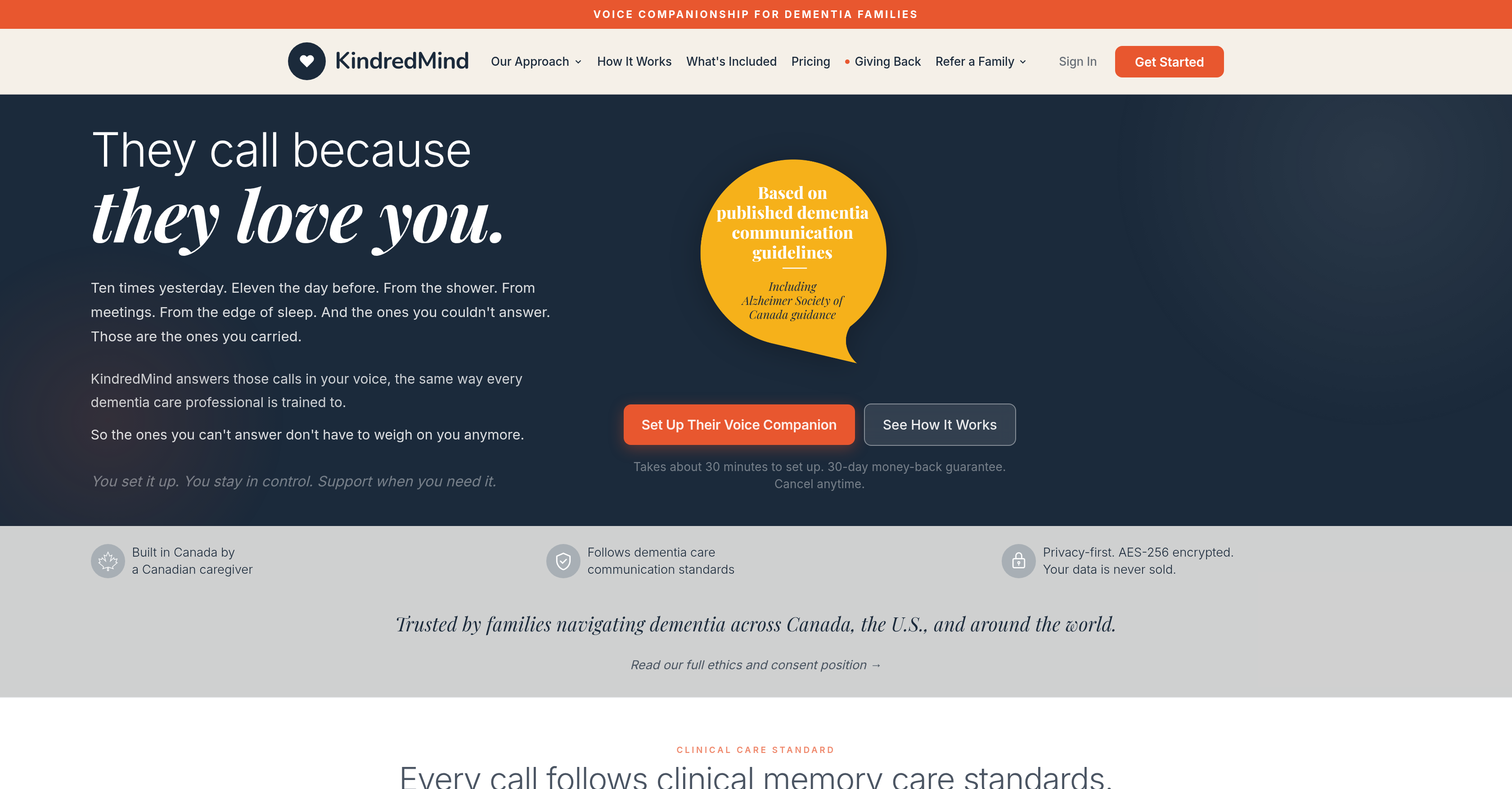 KindredMind - Screenshot showing the interface and features of this AI tool