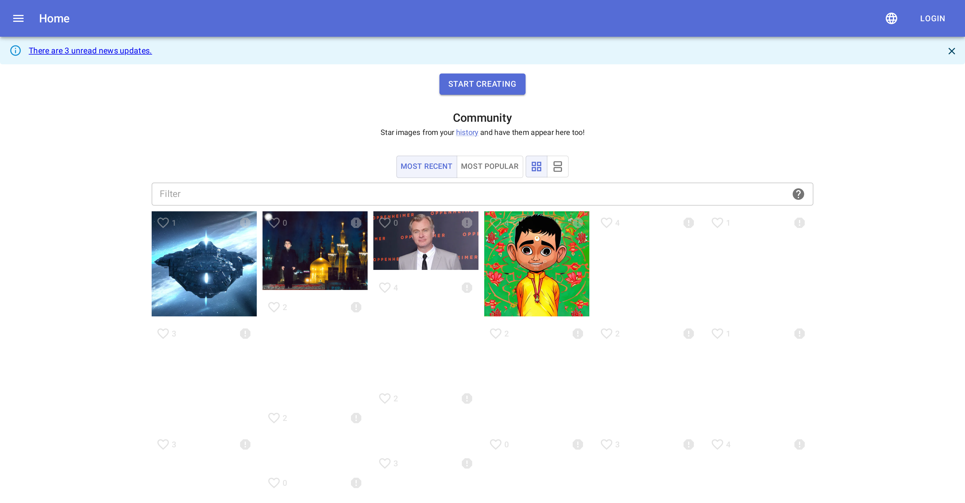 Kiri.Art - Screenshot showing the interface and features of this AI tool