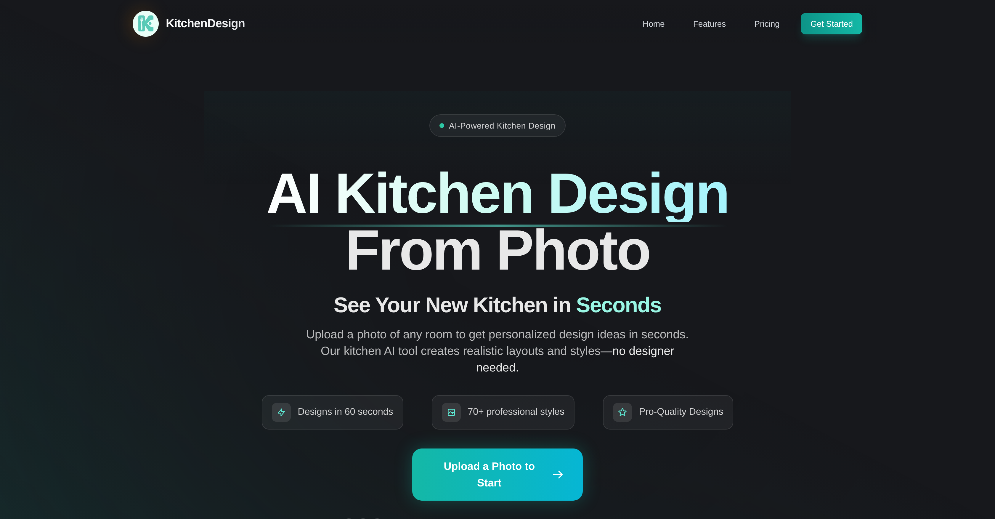 AI Kitchen Design - Screenshot showing the interface and features of this AI tool