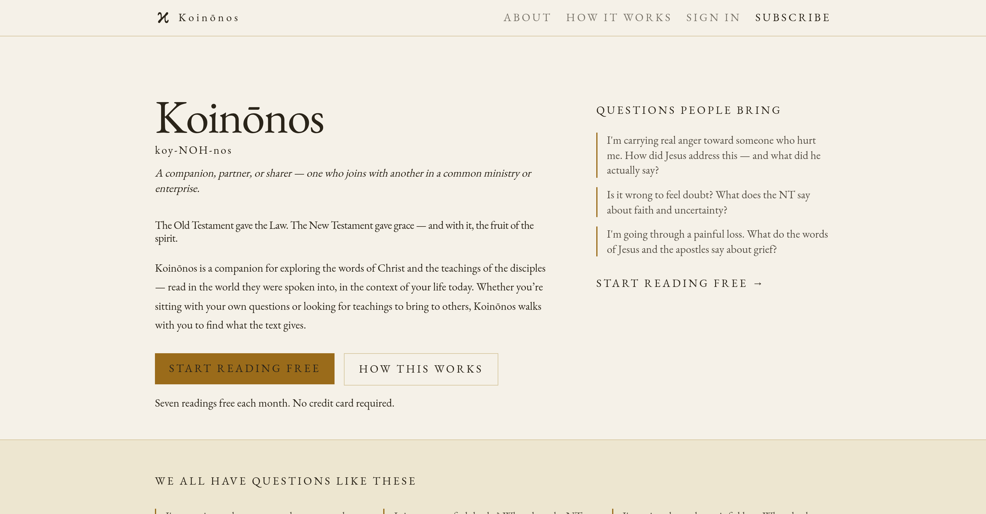Koinonos - Screenshot showing the interface and features of this AI tool