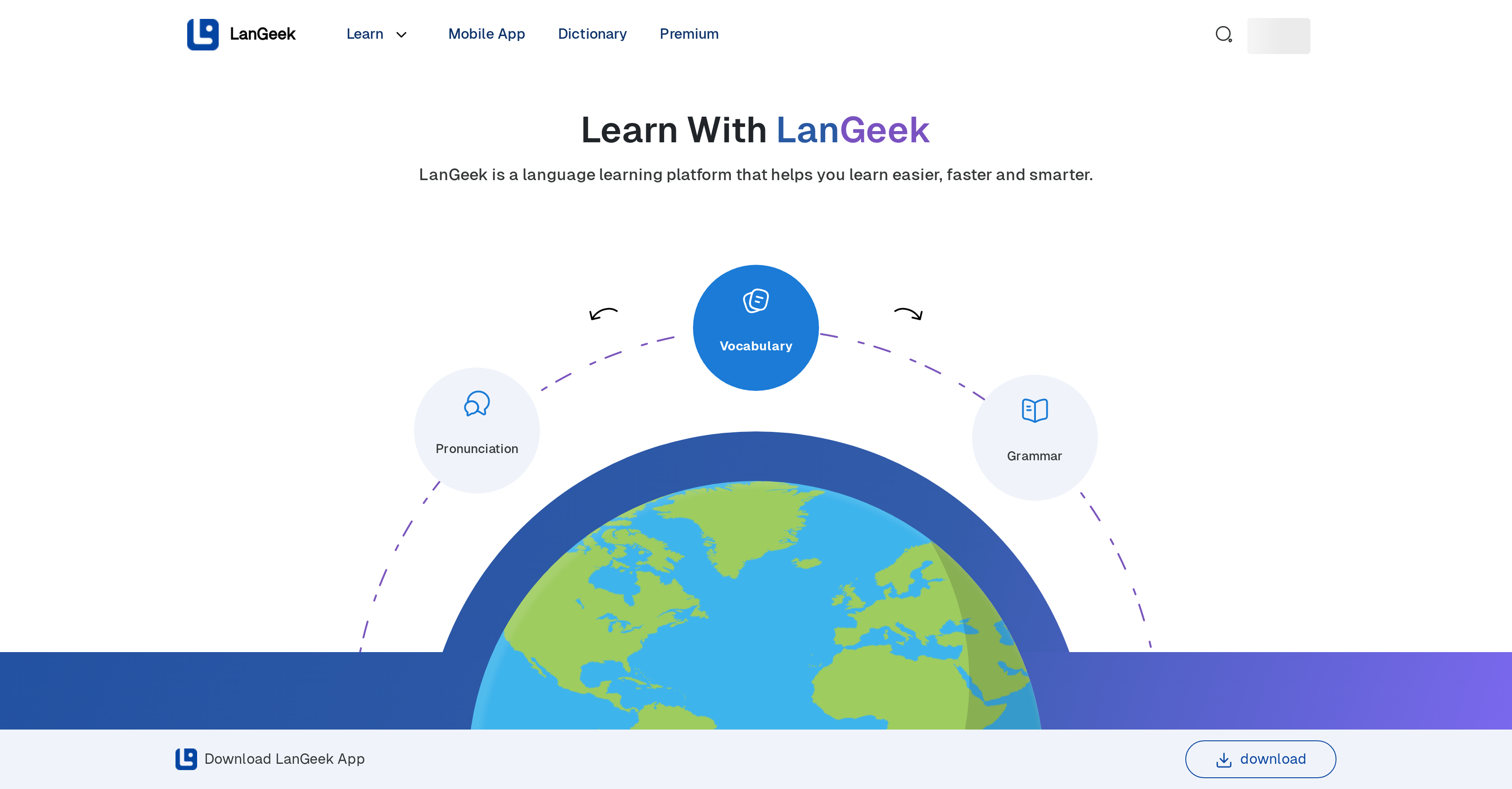LanGeek - Screenshot showing the interface and features of this AI tool