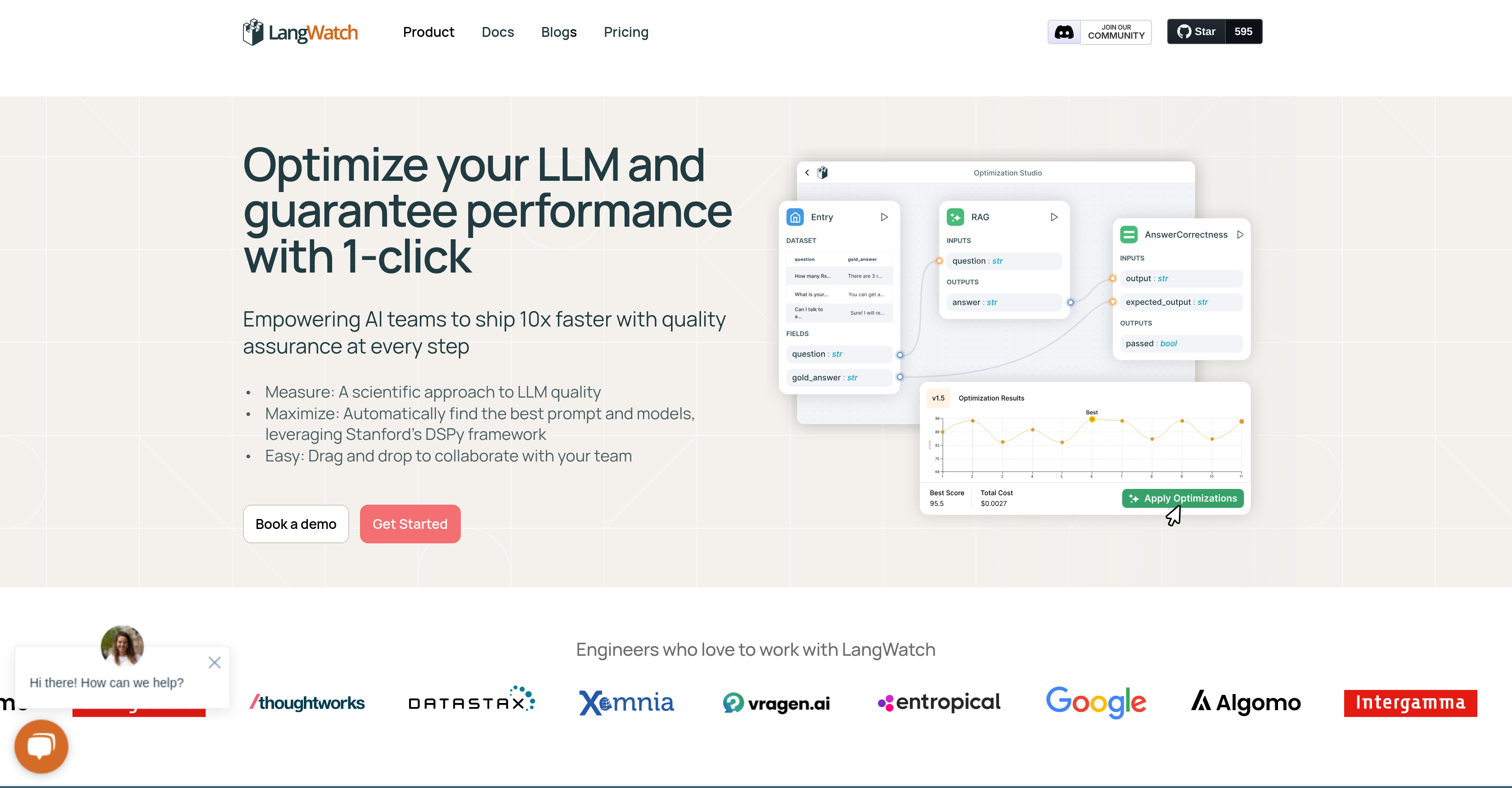 LangWatch - Screenshot showing the interface and features of this AI tool