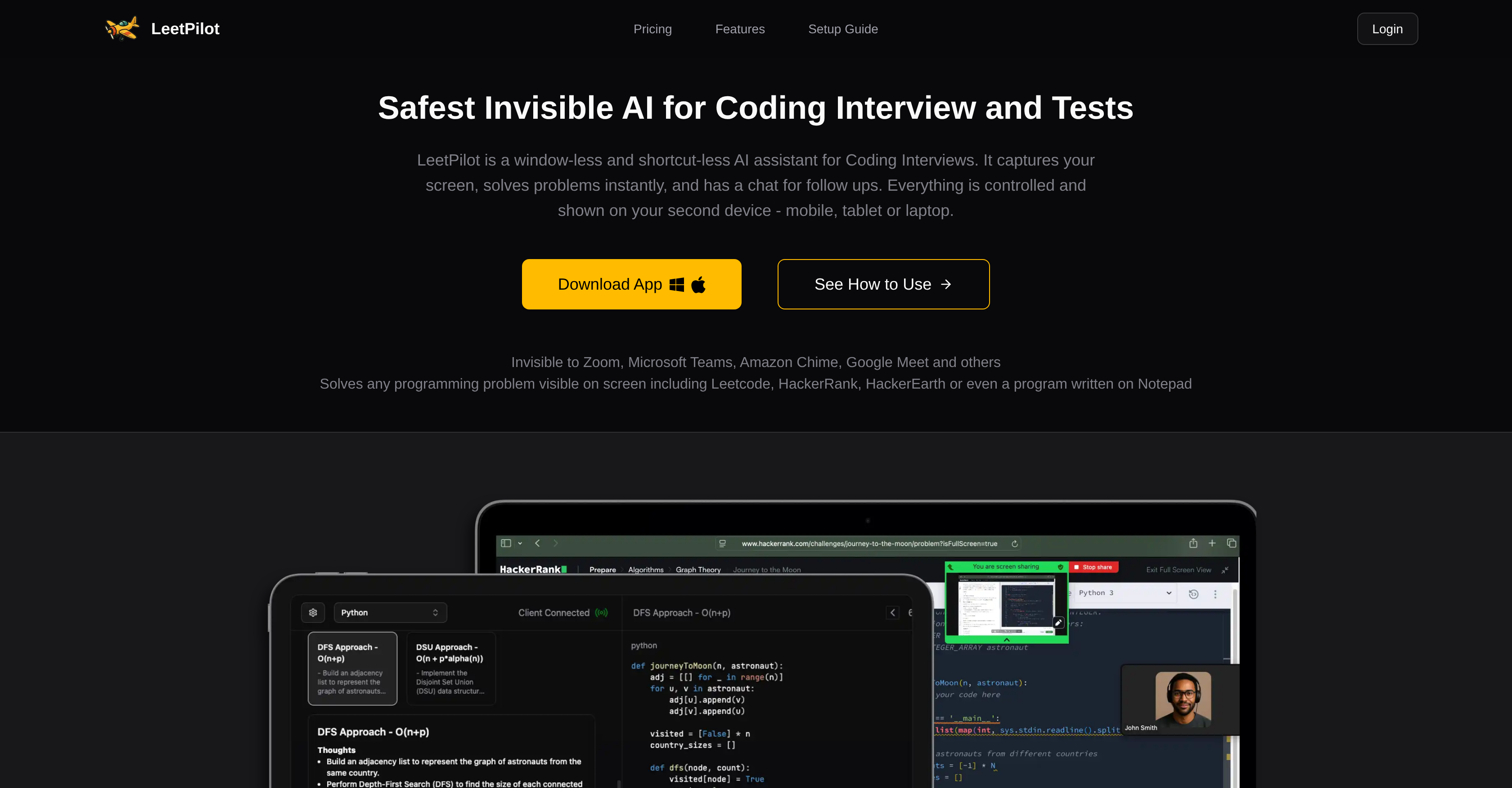 LeetPilot - Screenshot showing the interface and features of this AI tool