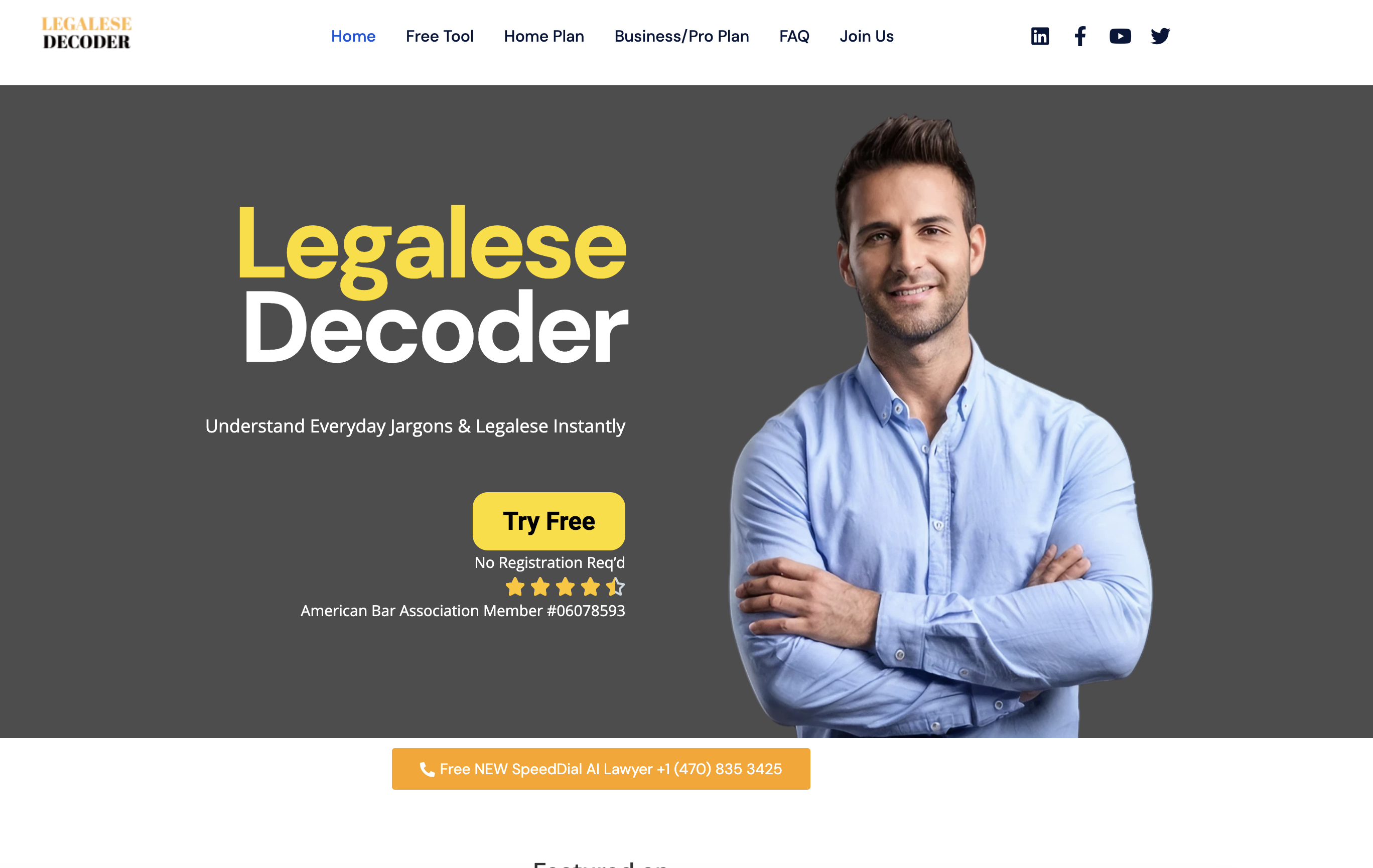 Legalese Decoder - AI Lawyer on Speed Dial - Screenshot showing the interface and features of this AI tool