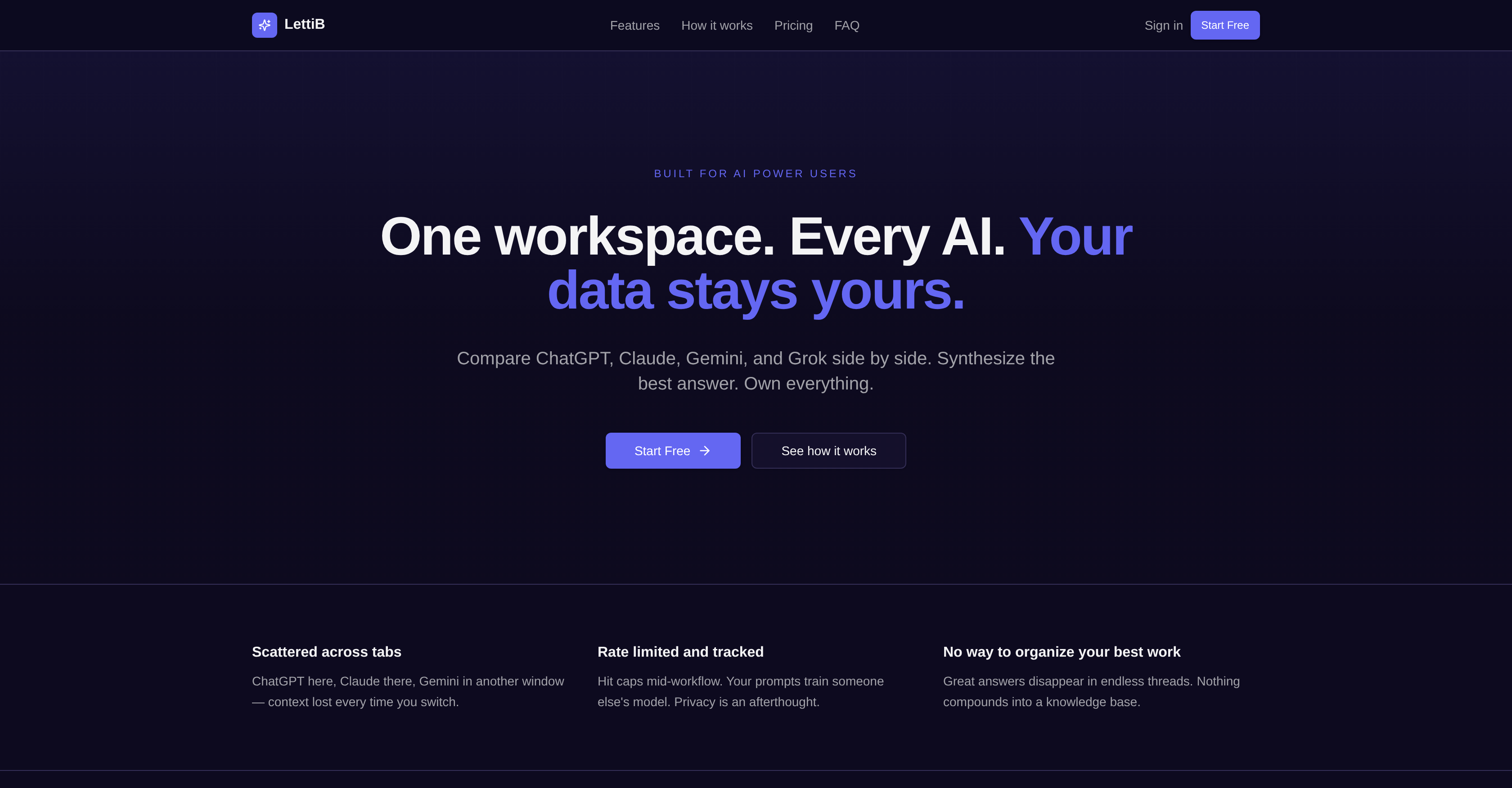 LettiB - Screenshot showing the interface and features of this AI tool