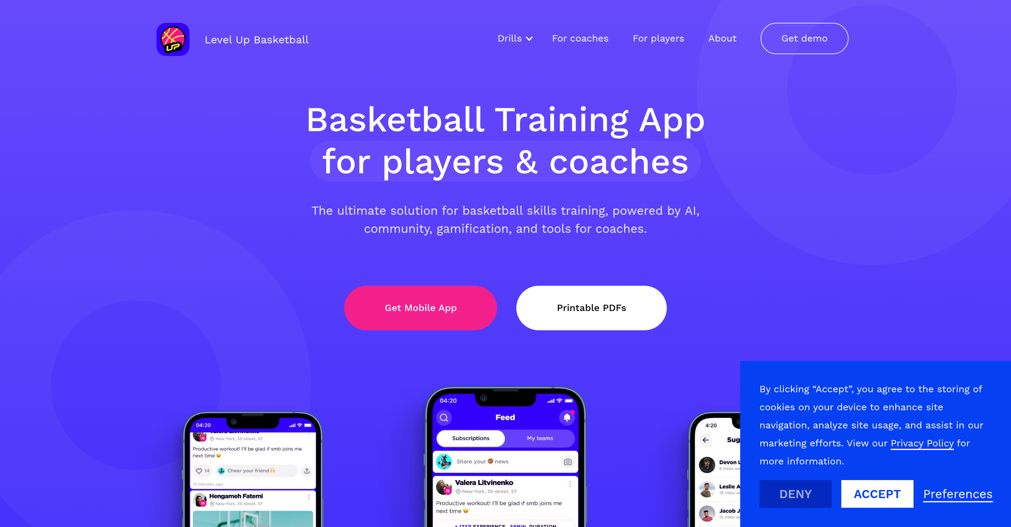 Level Up Basketball - Screenshot showing the interface and features of this AI tool