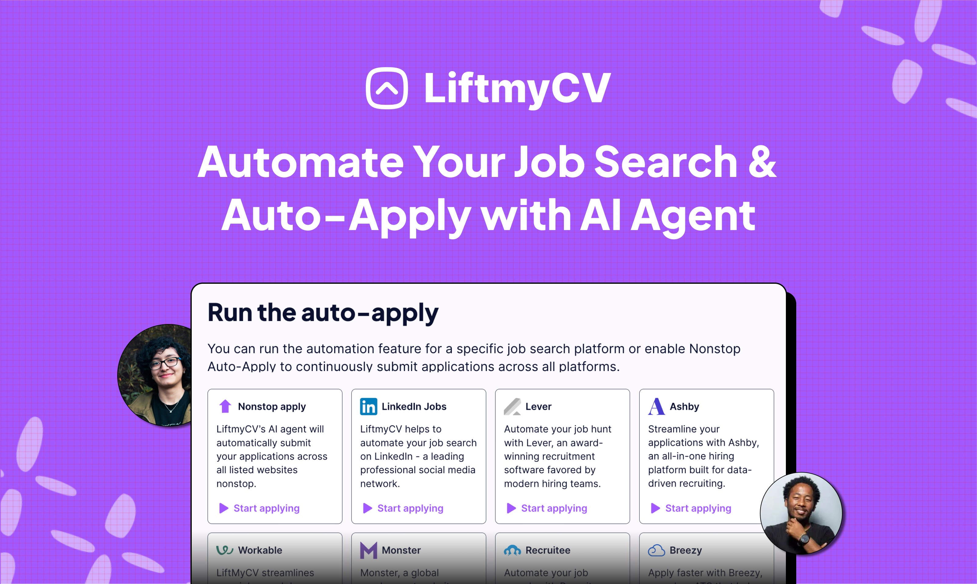 LiftmyCV - Screenshot showing the interface and features of this AI tool