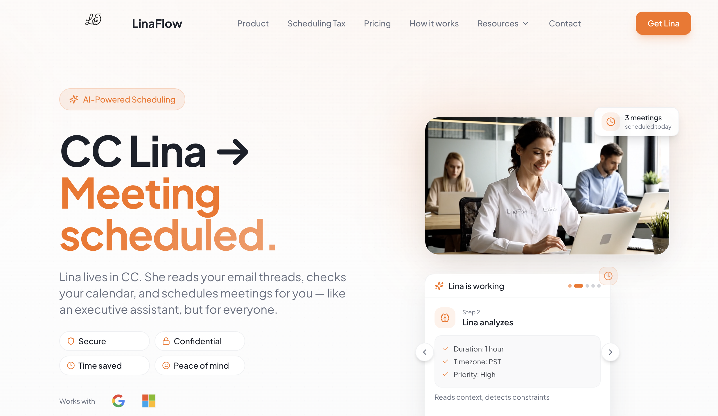 LinaFlow - Screenshot showing the interface and features of this AI tool