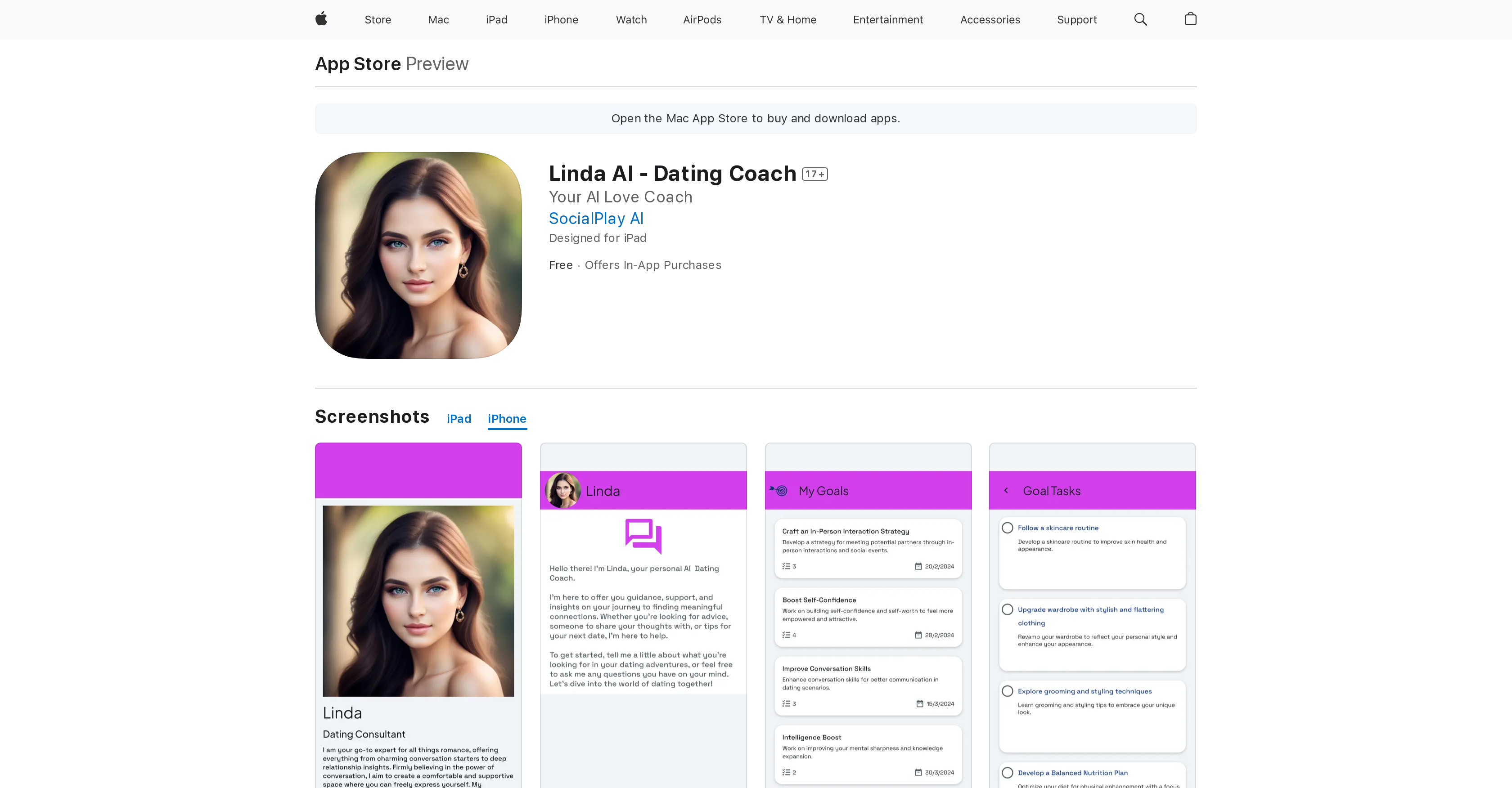 Linda AI - Screenshot showing the interface and features of this AI tool