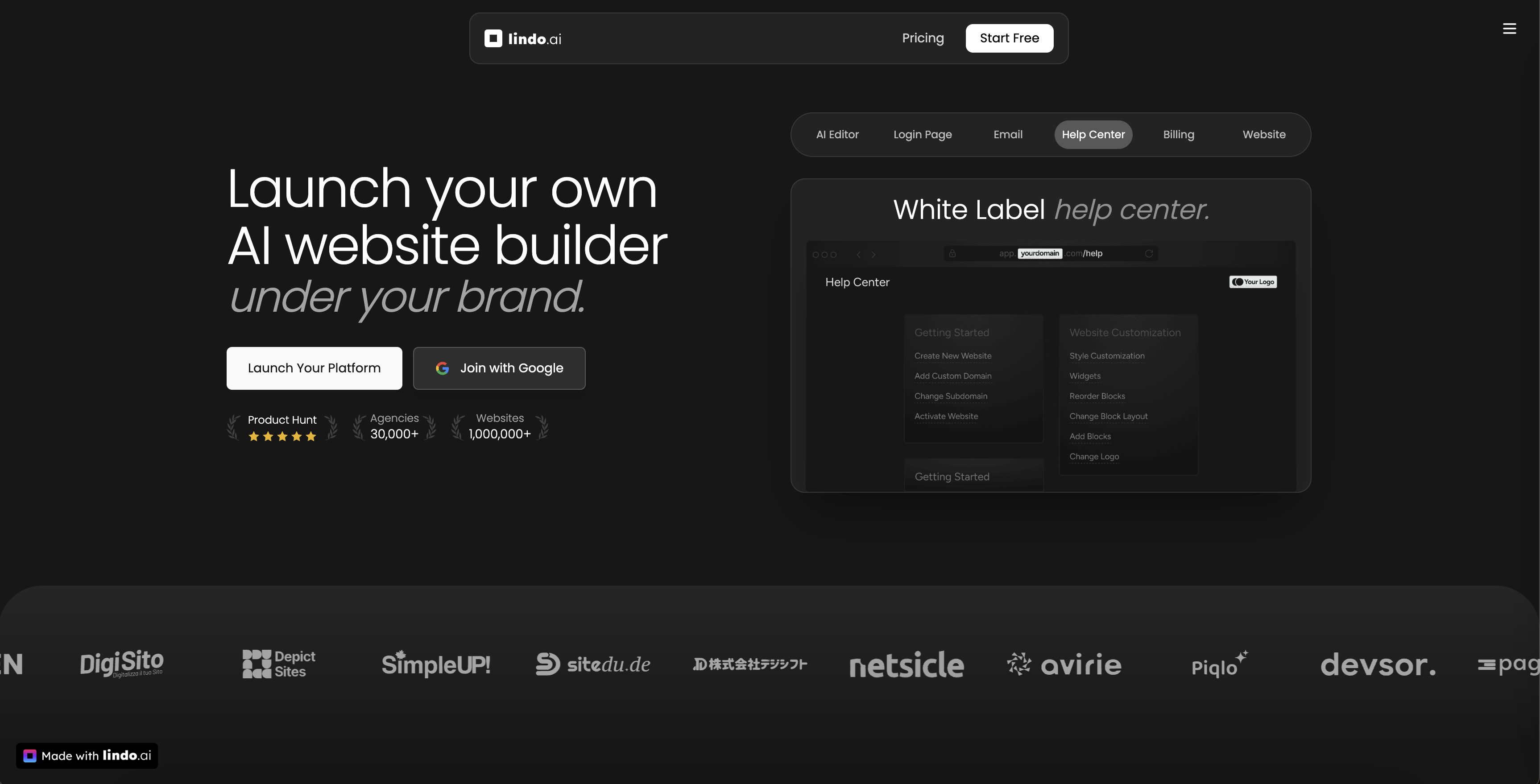 Lindo - Screenshot showing the interface and features of this AI tool