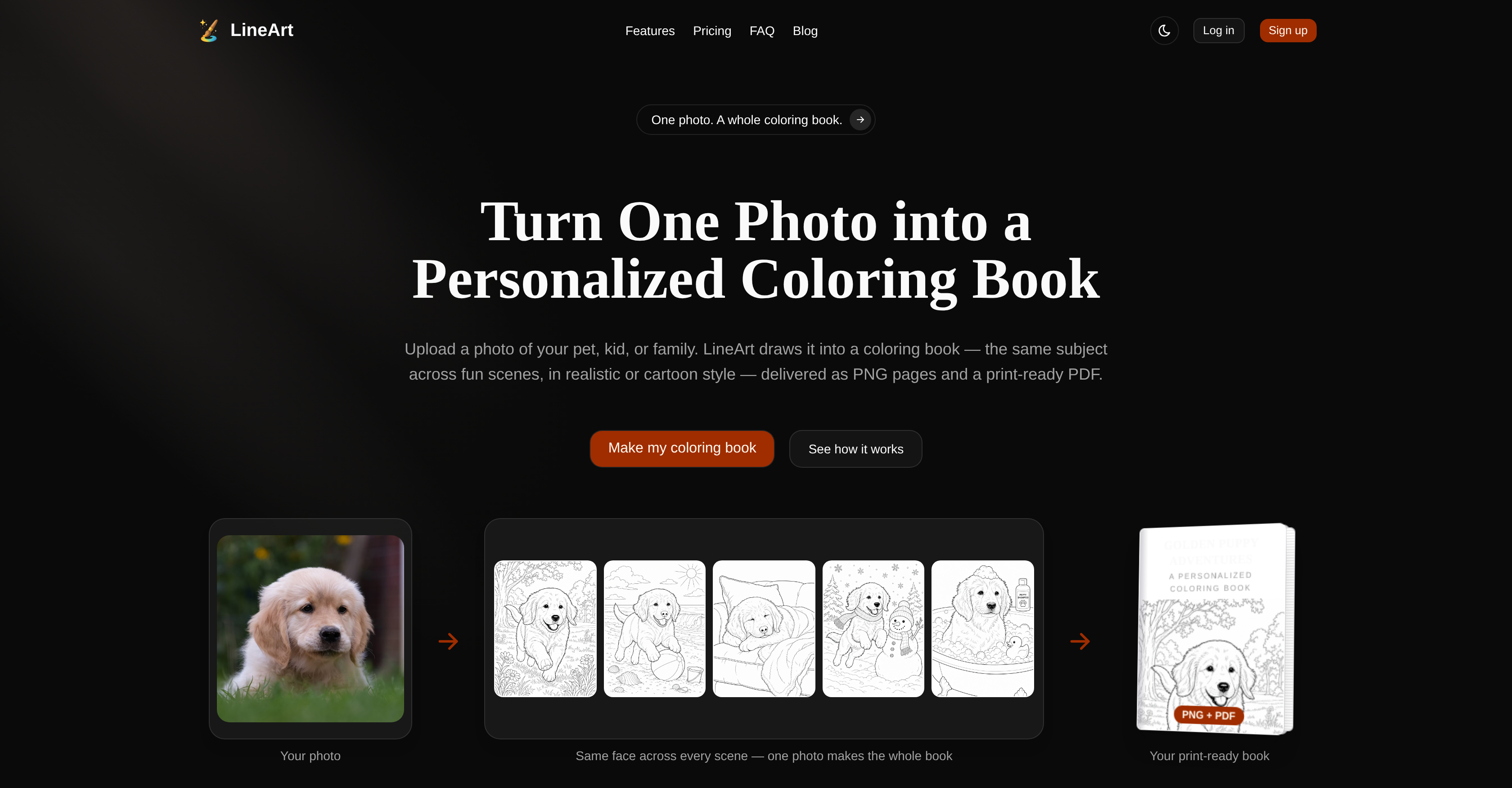LineArt - Screenshot showing the interface and features of this AI tool