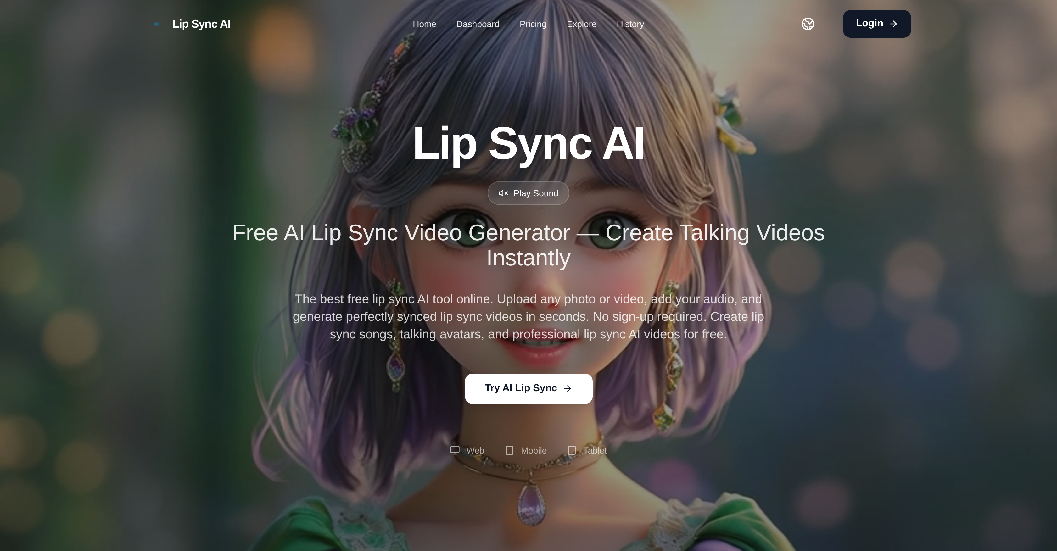 Lip Sync AI - Screenshot showing the interface and features of this AI tool