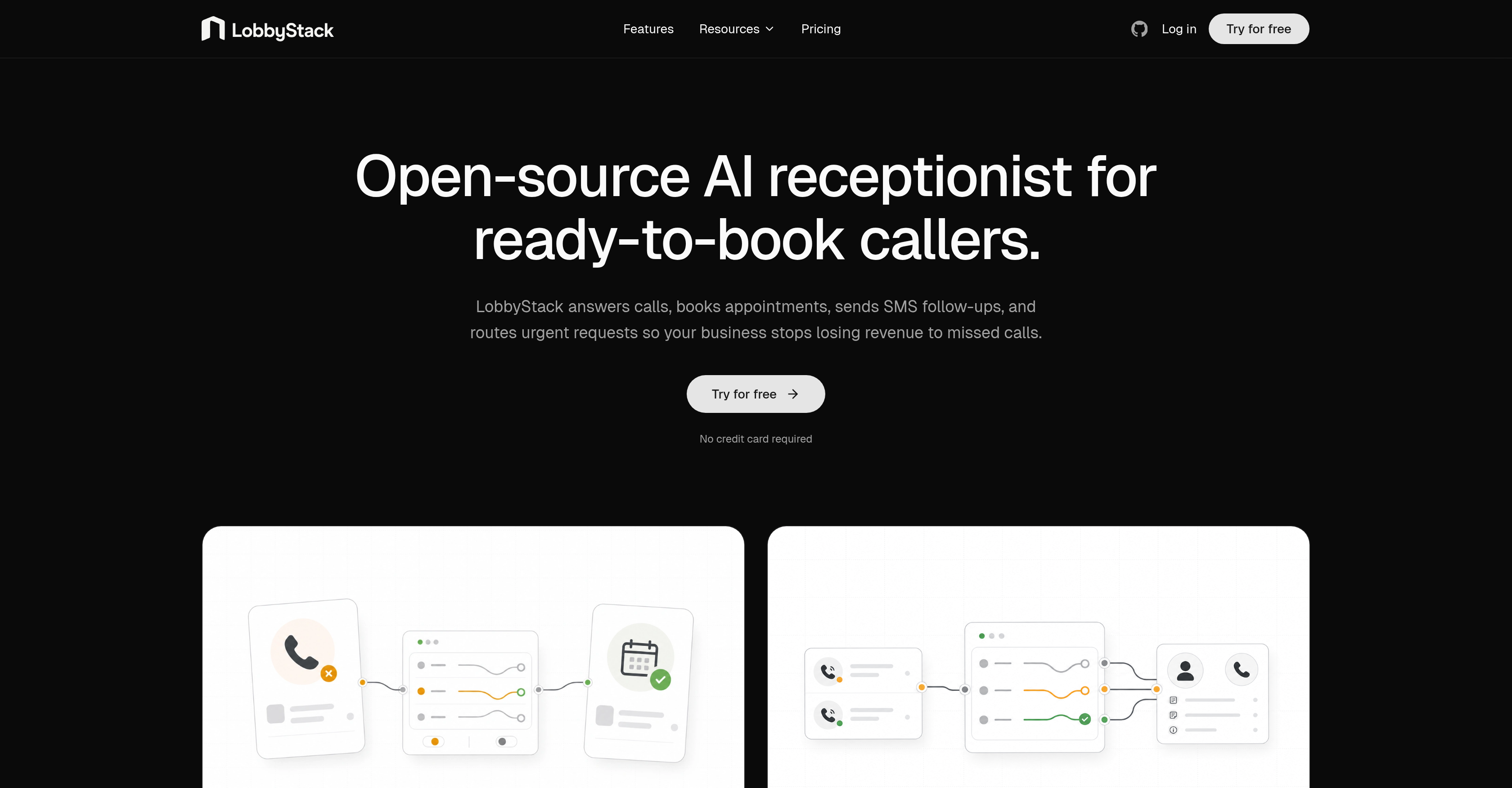 LobbyStack - Screenshot showing the interface and features of this AI tool