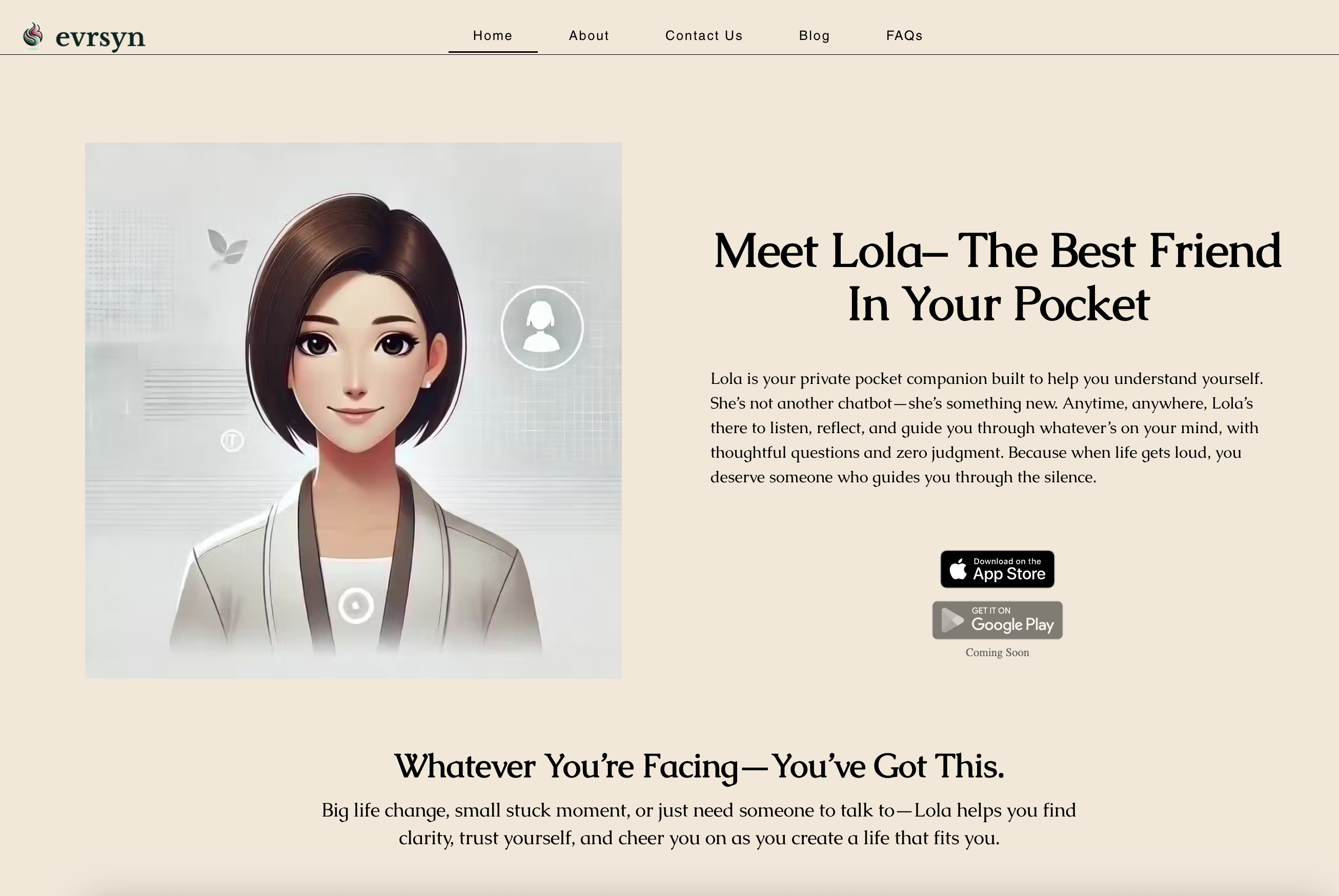LolaChats - Screenshot showing the interface and features of this AI tool