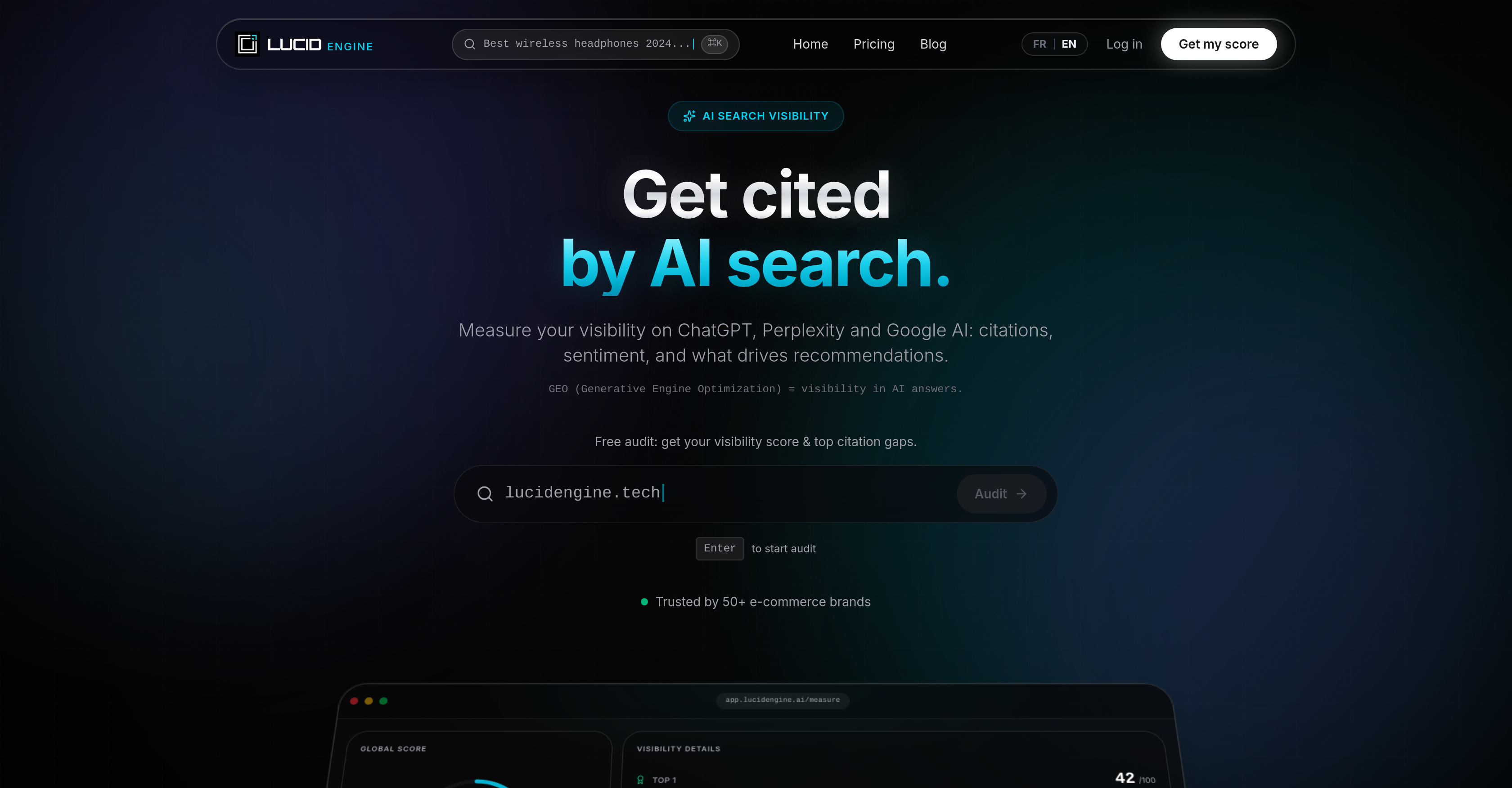 Lucid Engine - Screenshot showing the interface and features of this AI tool