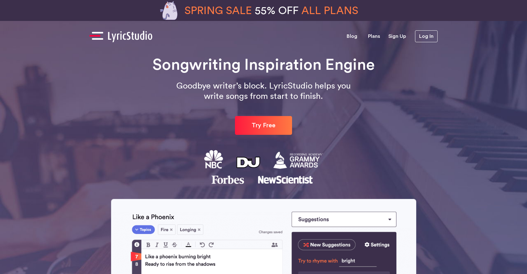 Lyric Studio - Screenshot showing the interface and features of this AI tool