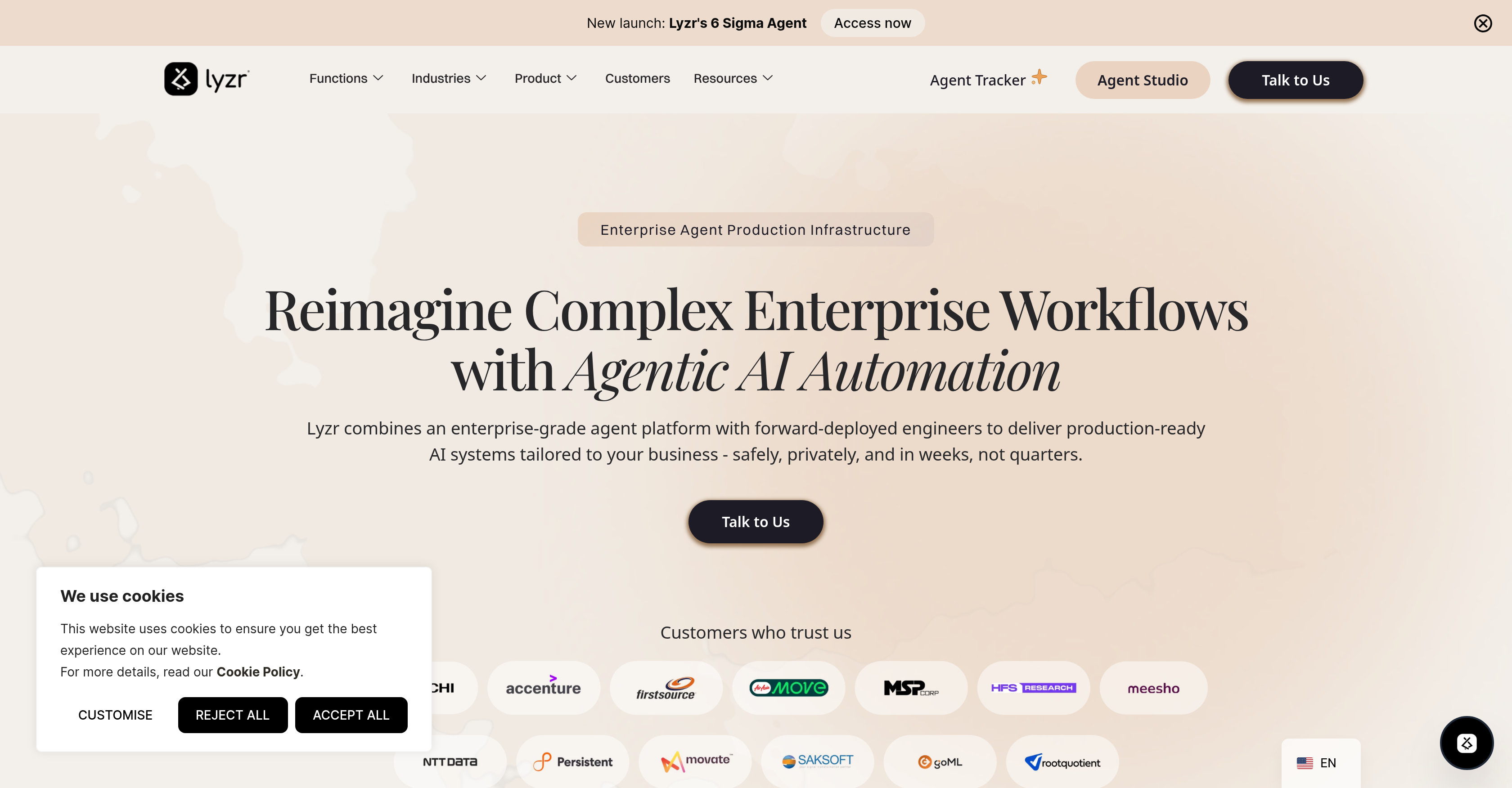 Lyzr AI - Screenshot showing the interface and features of this AI tool