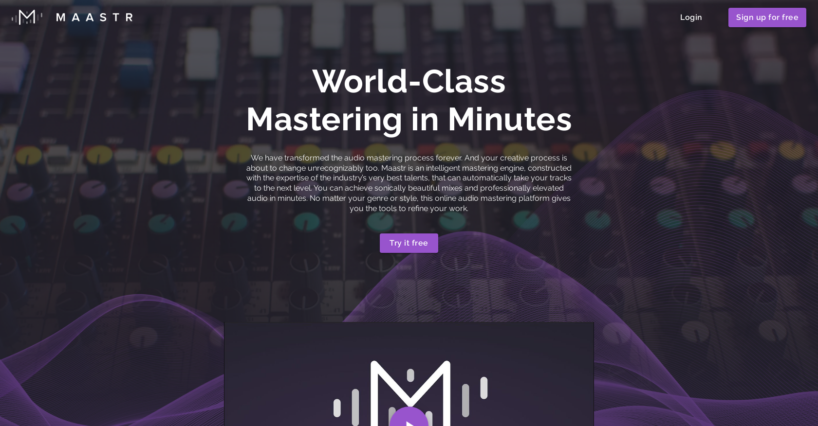 Maastr - Screenshot showing the interface and features of this AI tool