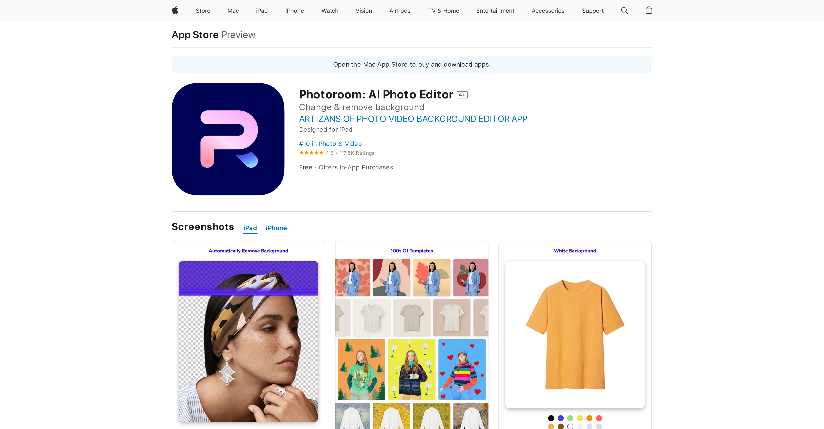 Photoroom: AI Photo Editor - Screenshot showing the interface and features of this AI tool