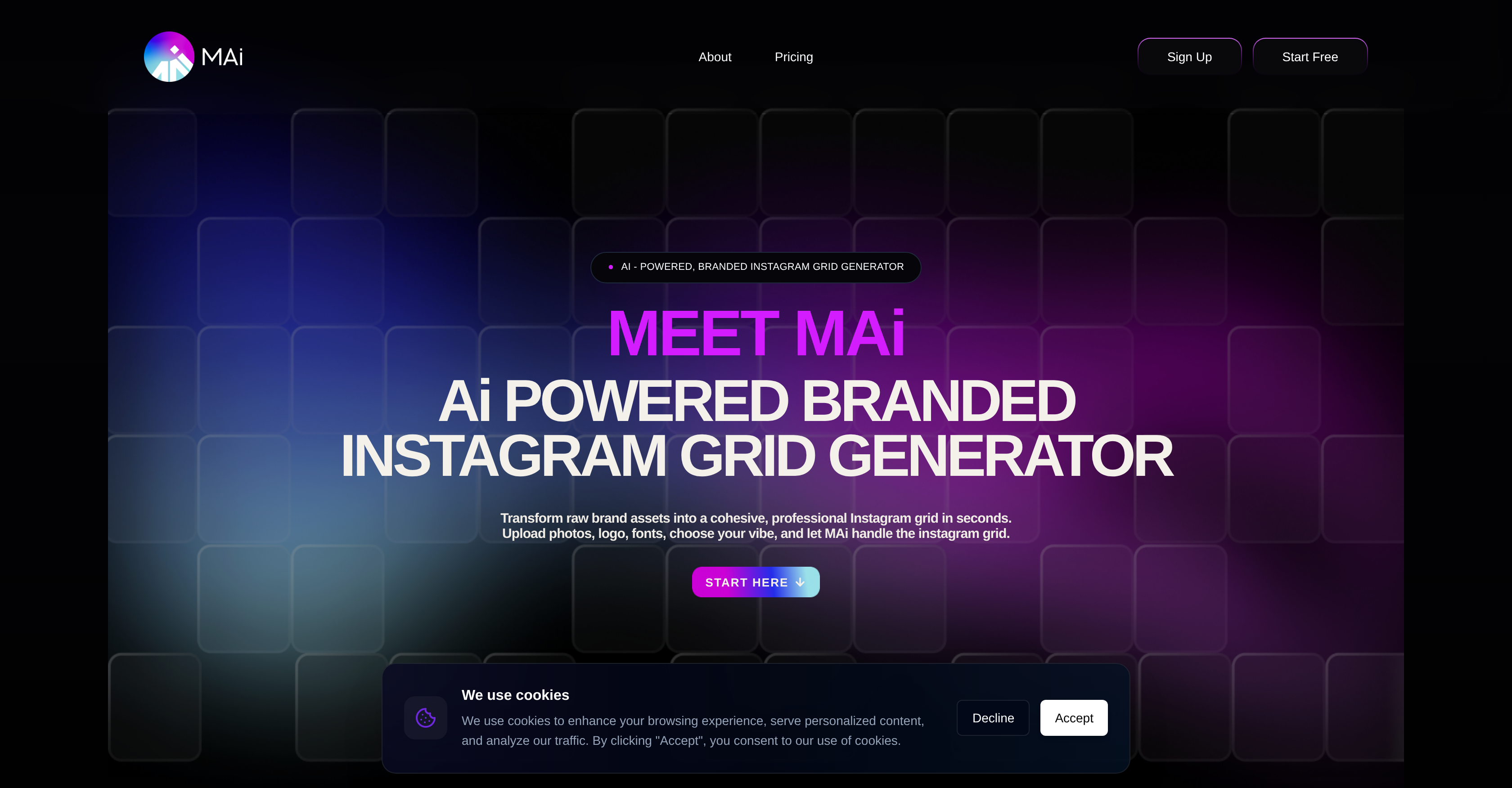 Mai Social - Screenshot showing the interface and features of this AI tool