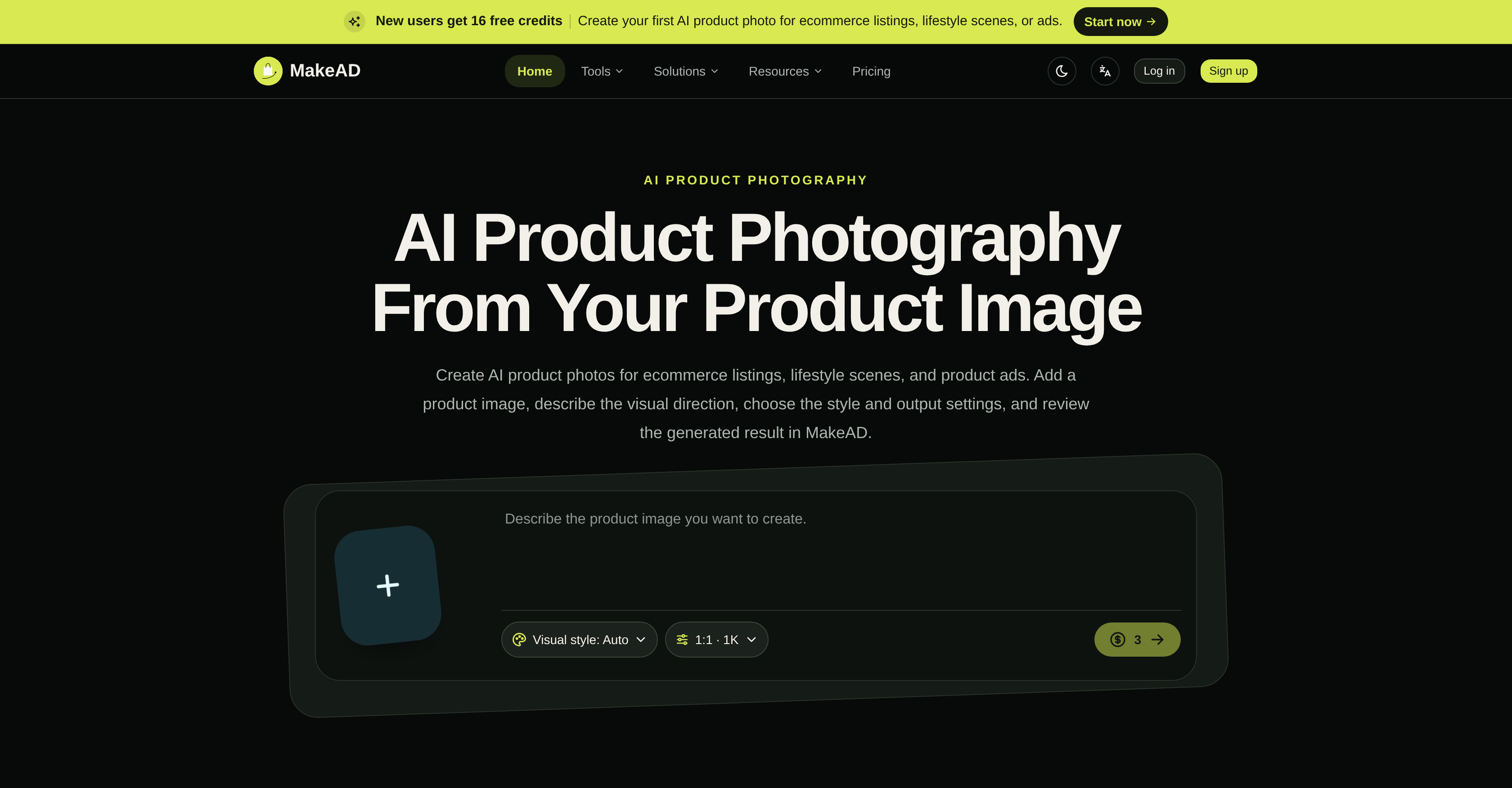 MakeAD - Screenshot showing the interface and features of this AI tool