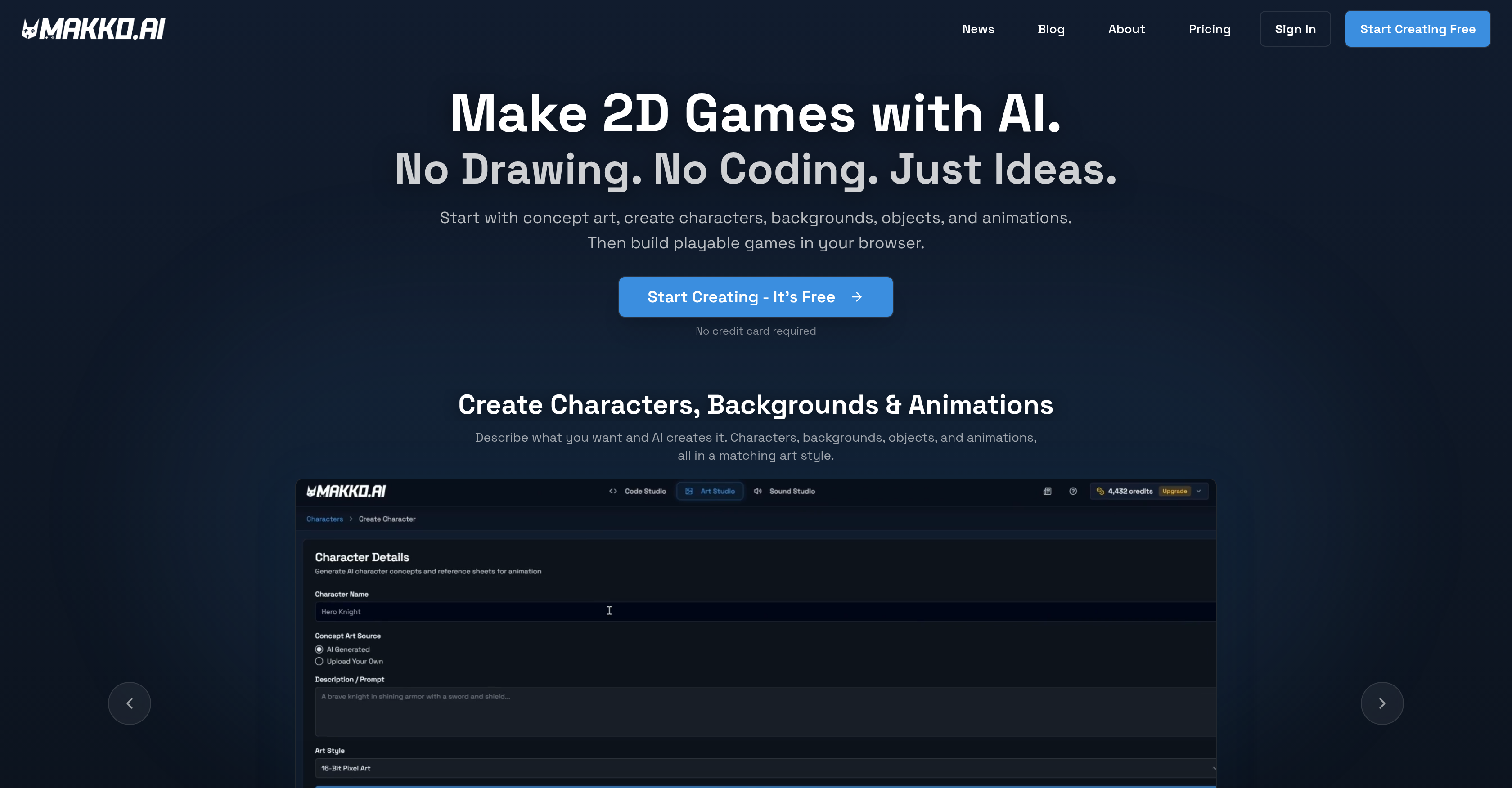 Makko AI - Screenshot showing the interface and features of this AI tool