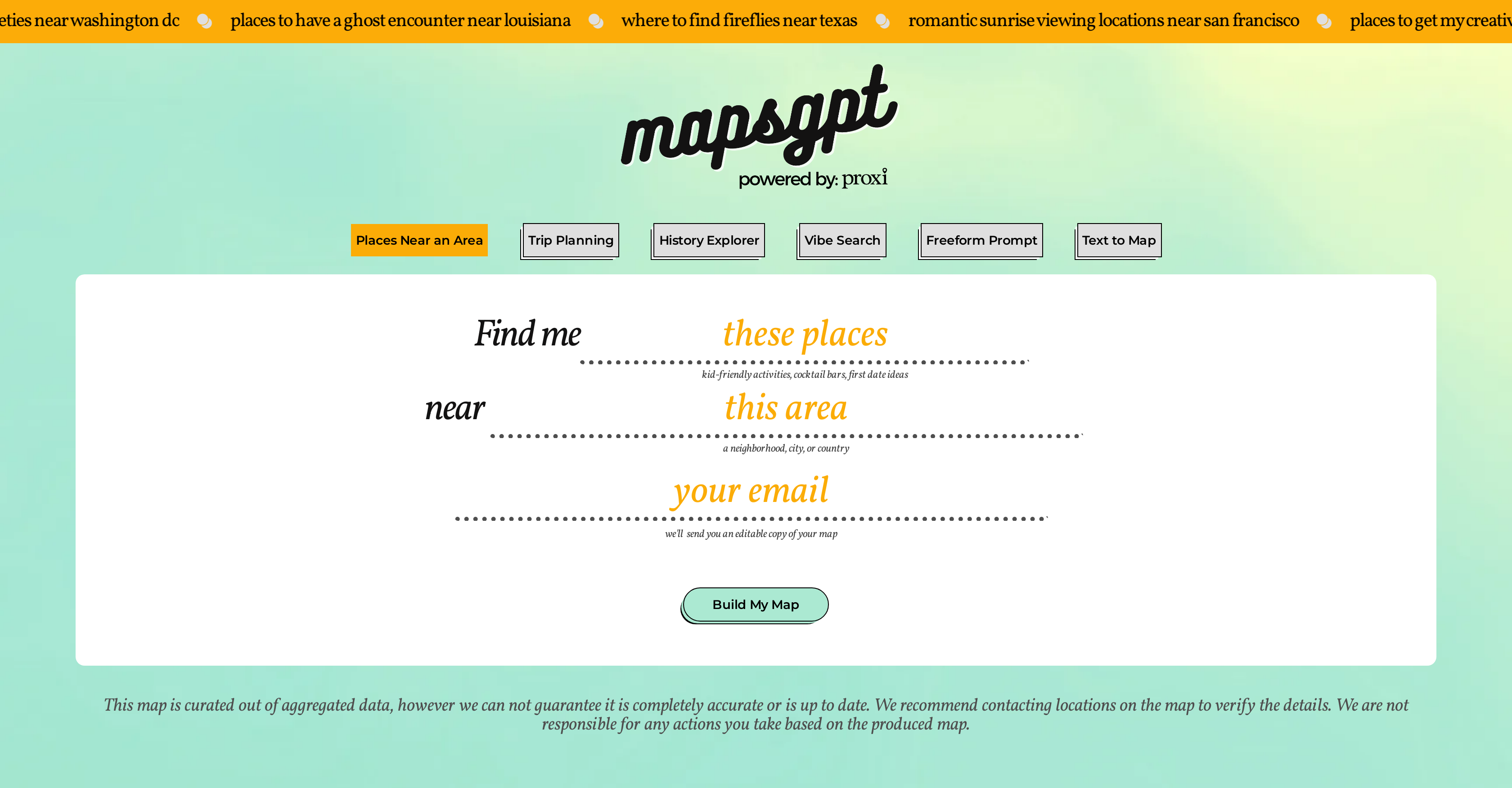 Maps GPT - Screenshot showing the interface and features of this AI tool