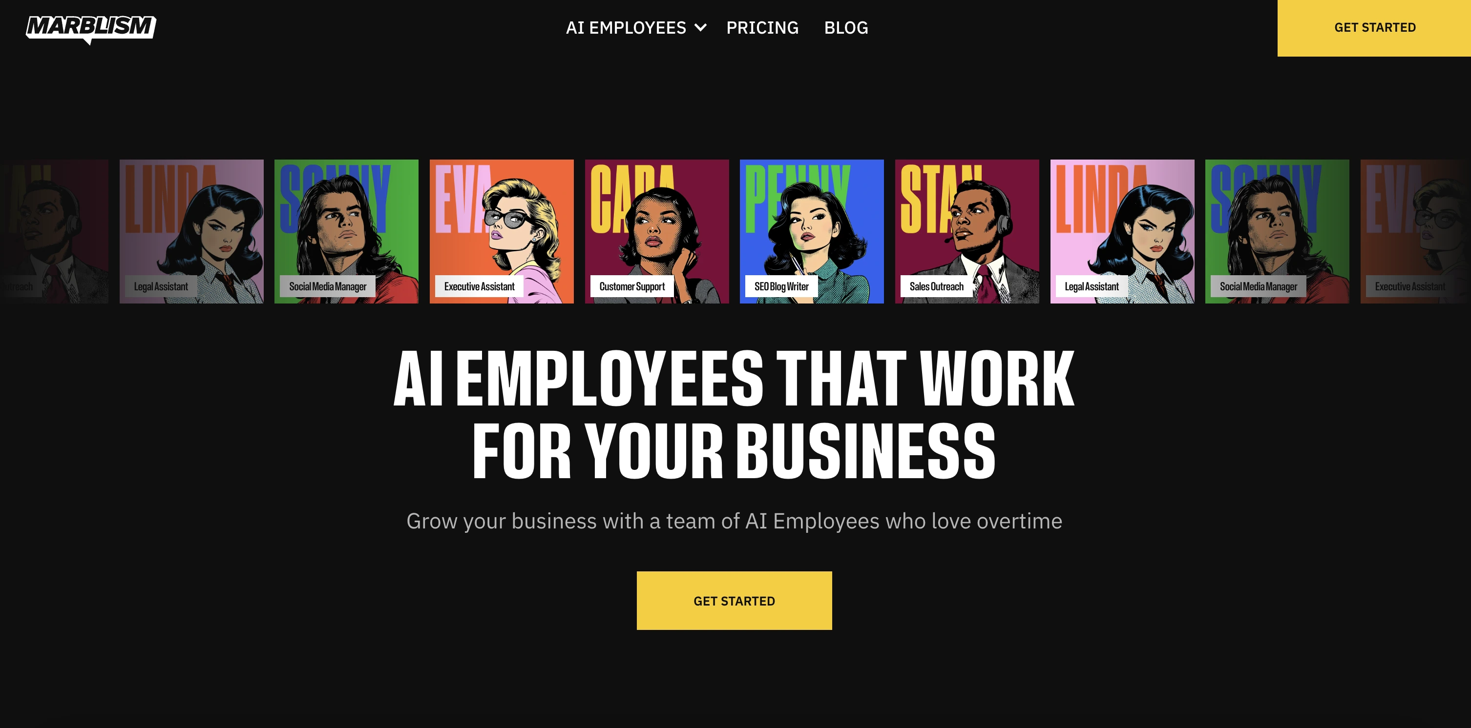 Marblism - Screenshot showing the interface and features of this AI tool