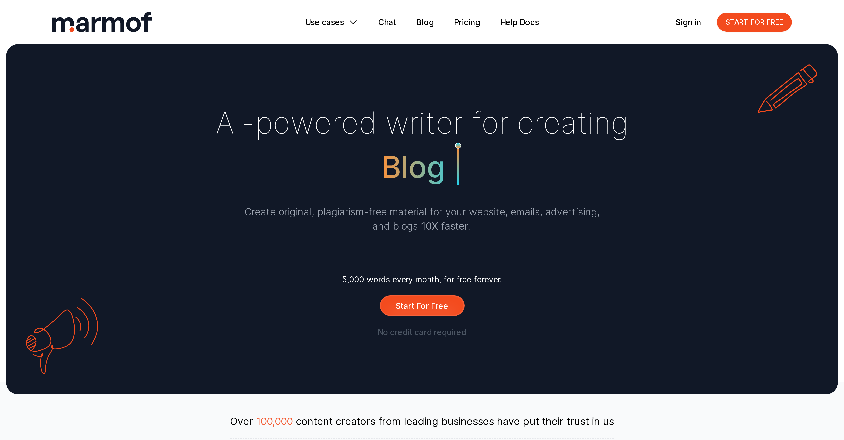 Marmof - Screenshot showing the interface and features of this AI tool