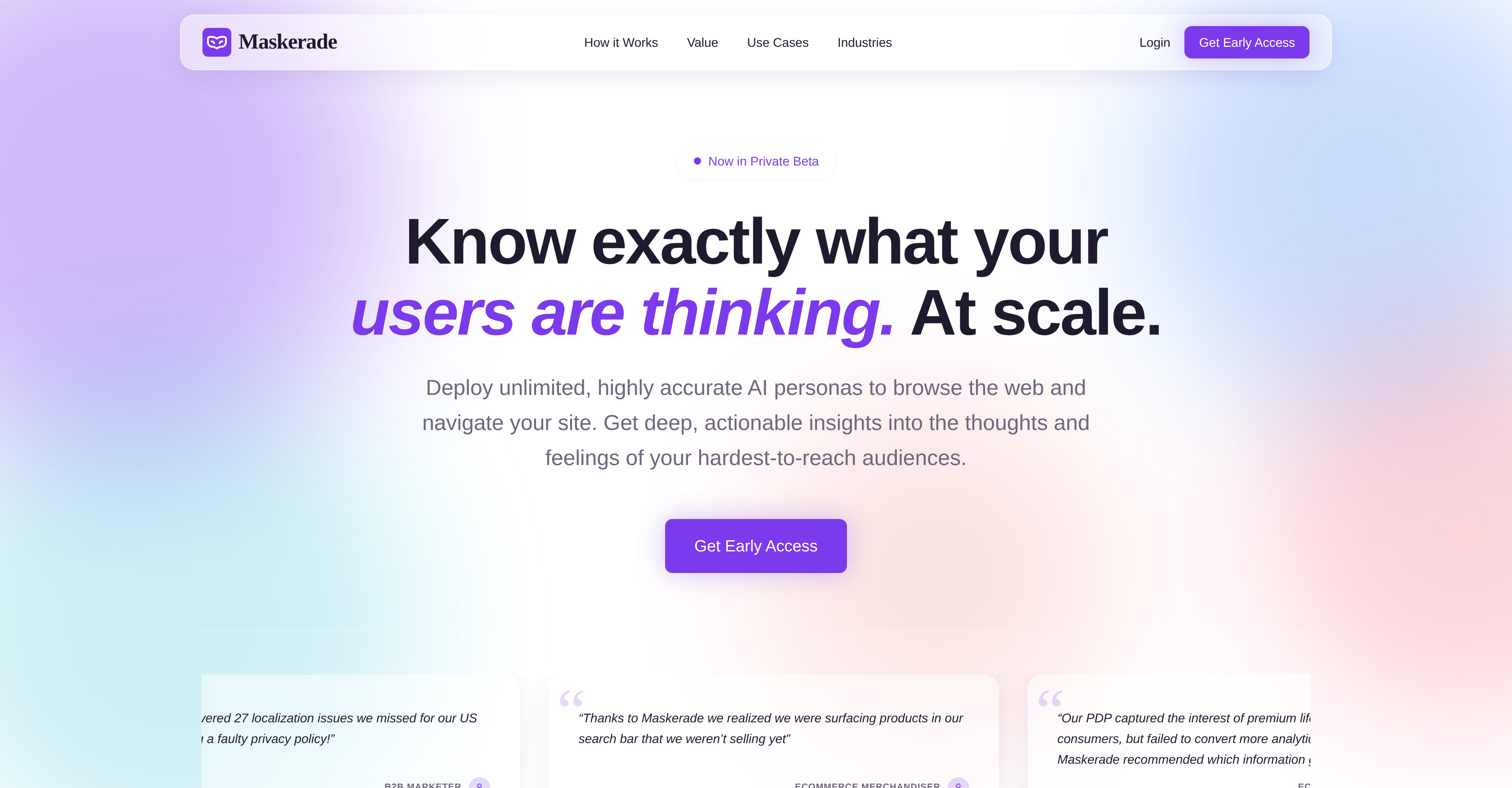Maskerade - Screenshot showing the interface and features of this AI tool