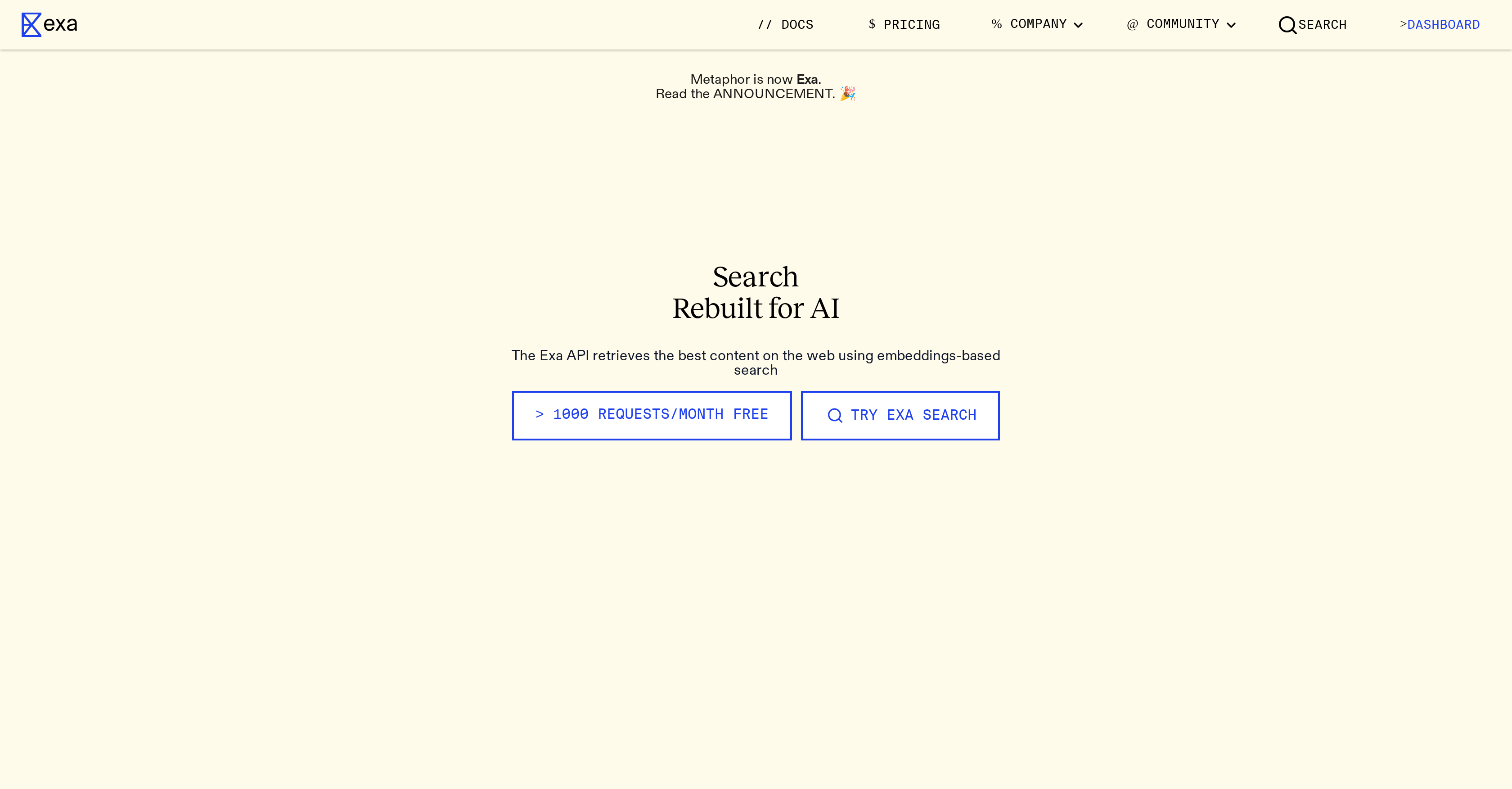 Metaphor - Screenshot showing the interface and features of this AI tool
