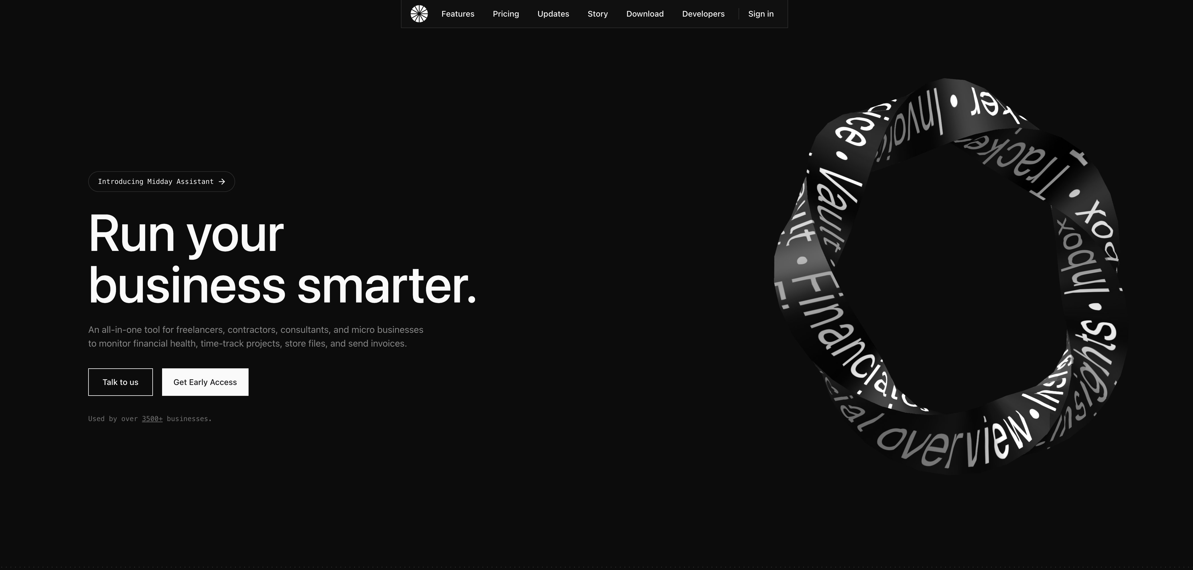 Midday - Screenshot showing the interface and features of this AI tool