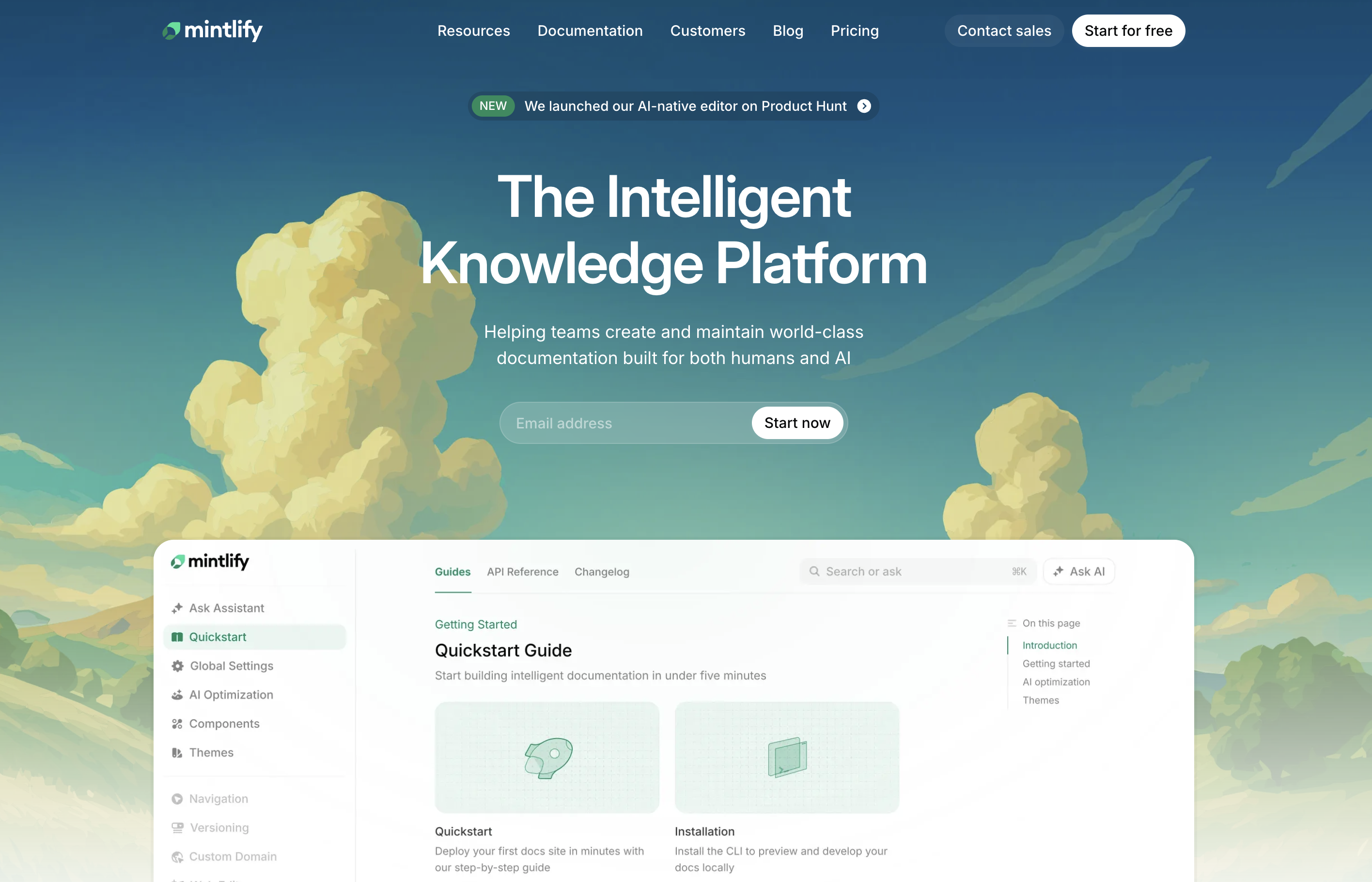 Mintlify - Screenshot showing the interface and features of this AI tool