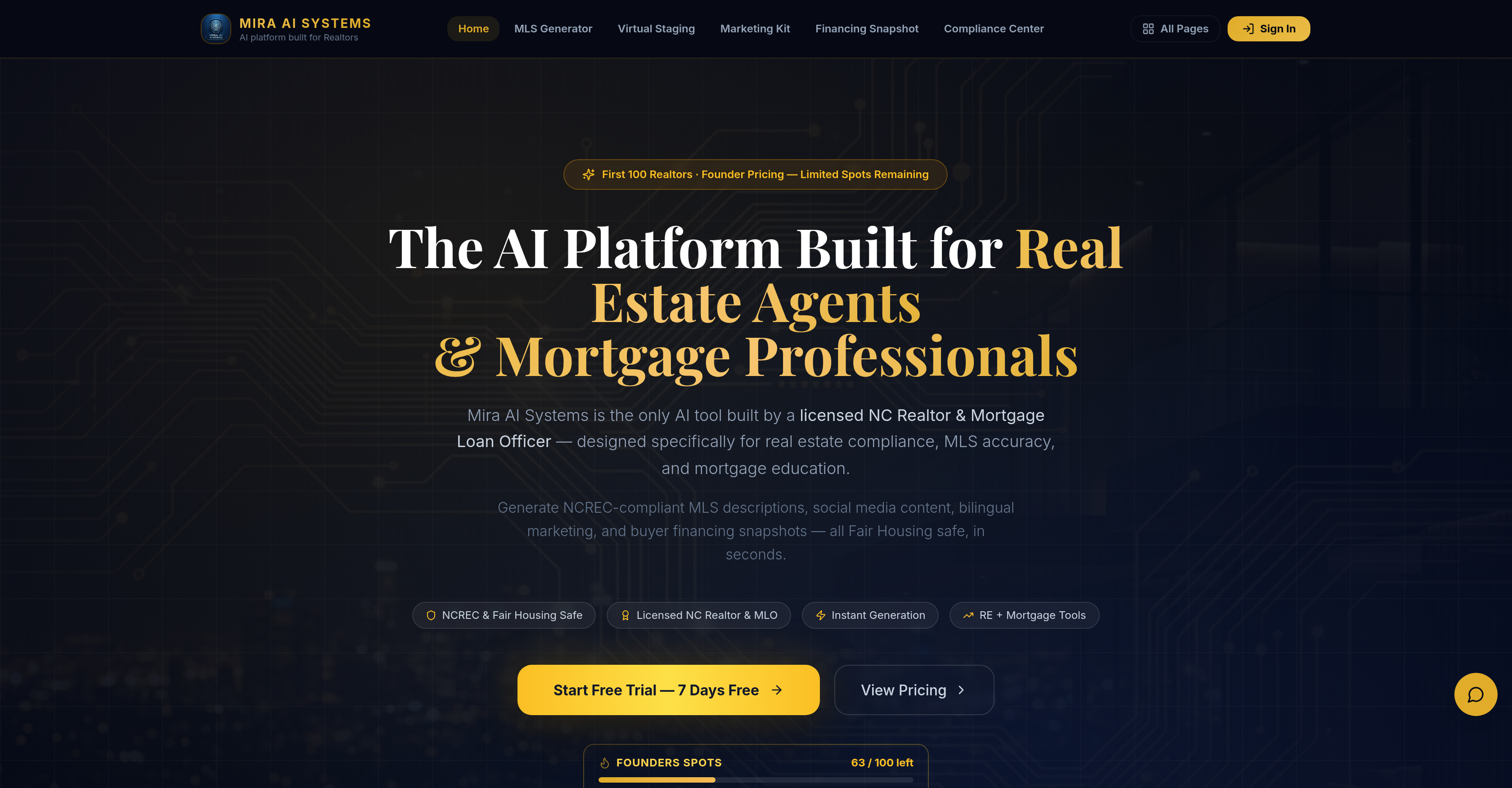 Mira AI Systems - Screenshot showing the interface and features of this AI tool