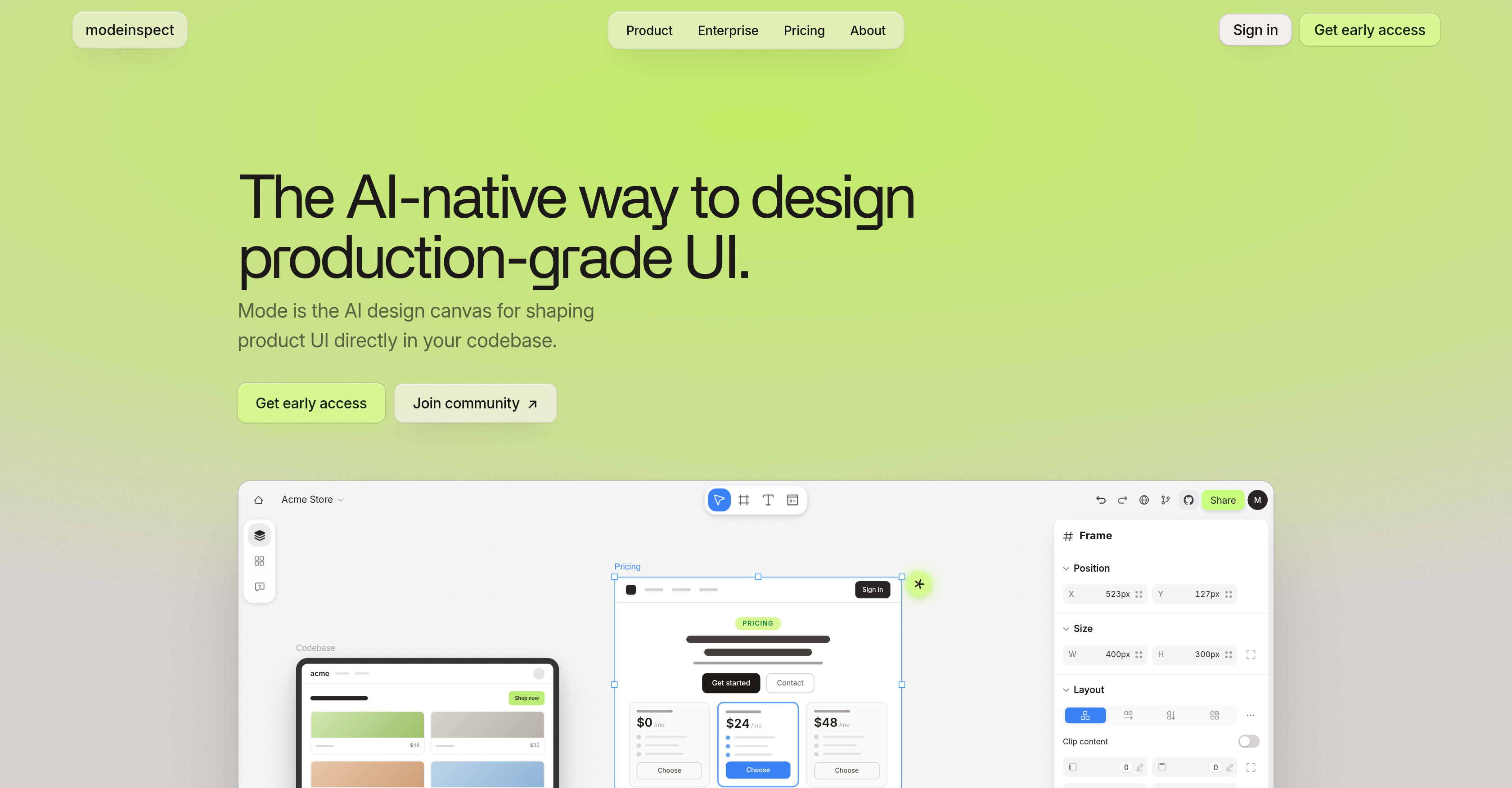 Modeinspect - Screenshot showing the interface and features of this AI tool